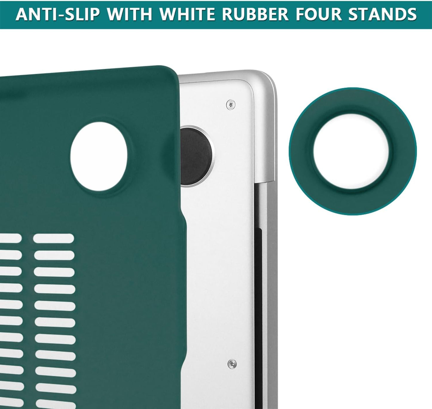 Teryeefi Pattern Case for MacBook Pro 14 inch Case 2025-2021 M4 M3 M2 M1 Pro/Max, Fit Model A3401 A3112 A2992 A2918 A2779 A2442 Protective Hard Shell +Keyboard Cover+Screen Protector - Green Leaf