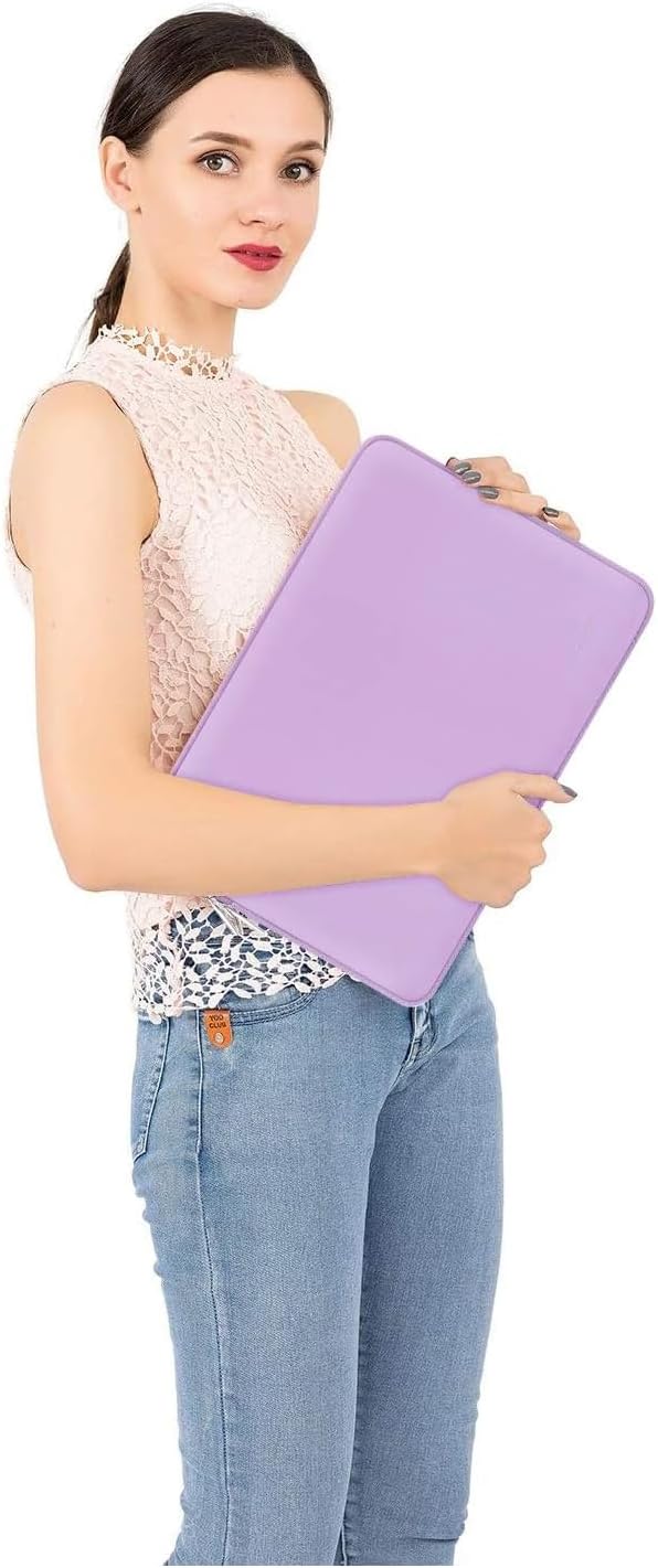 MOSISO Laptop Case 15 inch, 15 inch Laptop Sleeve Bag Compatible with MacBook Air 15 M4 A3241 M3 A3114 M2 A2941 2025 2024 2023, Dell XPS 15, Neoprene Computer Sleeve Bag with Small Case, Purple