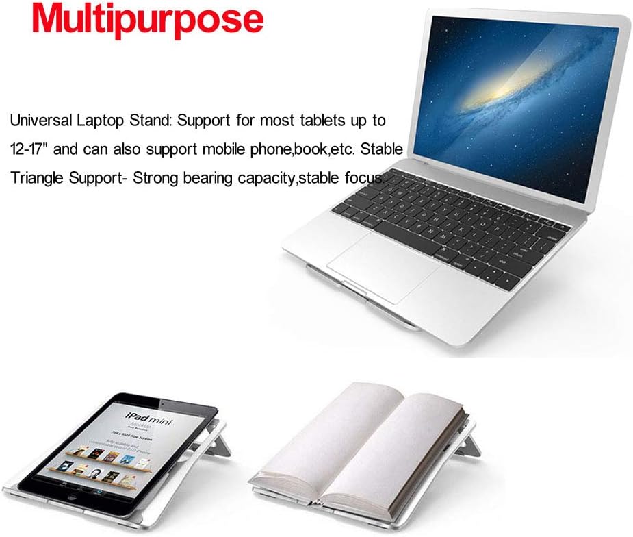 Laptop Stand,Aluminum Portable Foldable Laptop Support Stand Holder Desk Table Mobile Phone Stand for iPad MacBook Pro Air Notebook