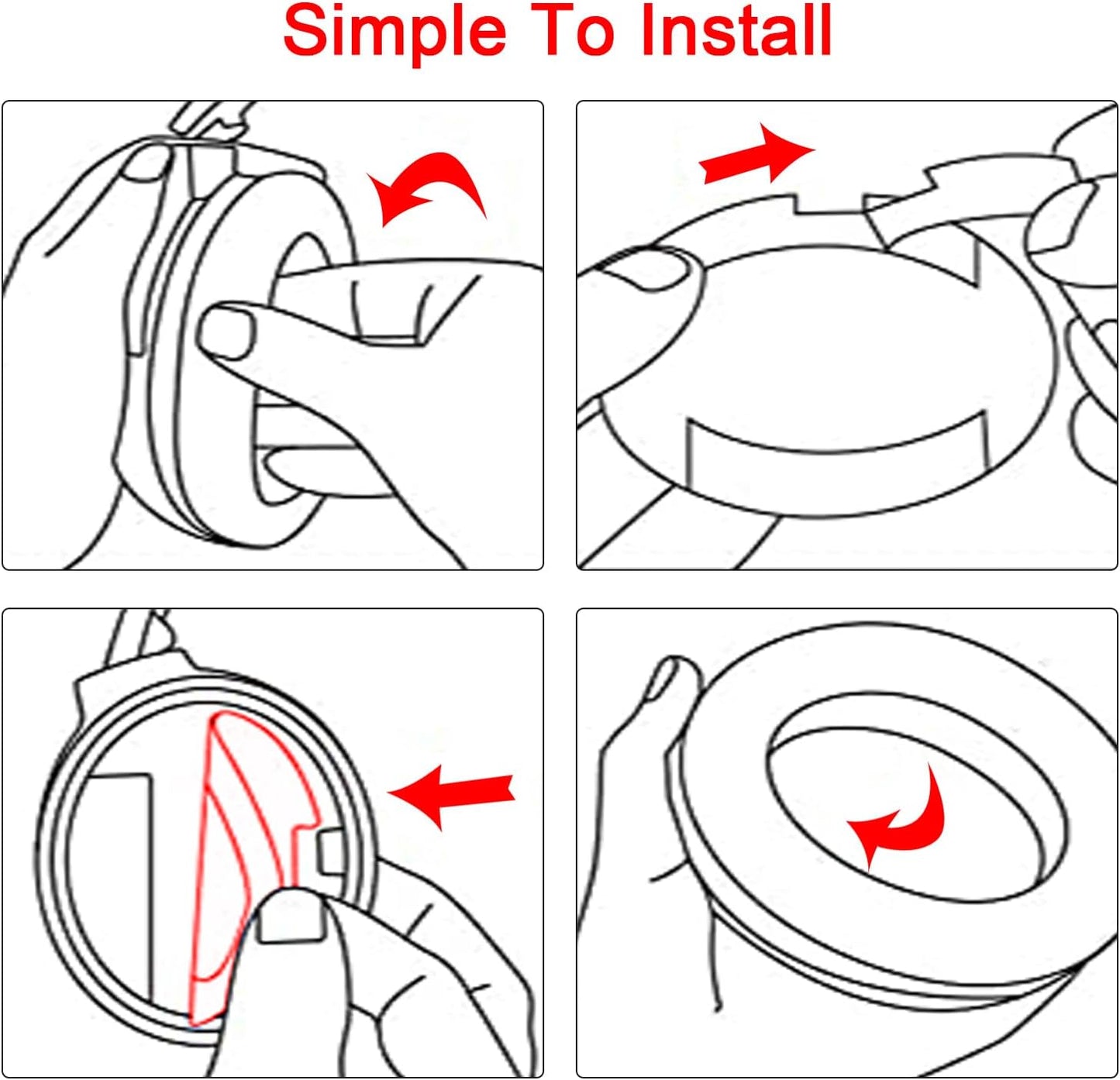 Earpads Cushions Replacement for Bose QC45(QuietComfort 45) Headphones Ear Pads,Soft Protein Leather,Noise Isolation Foam(Black)