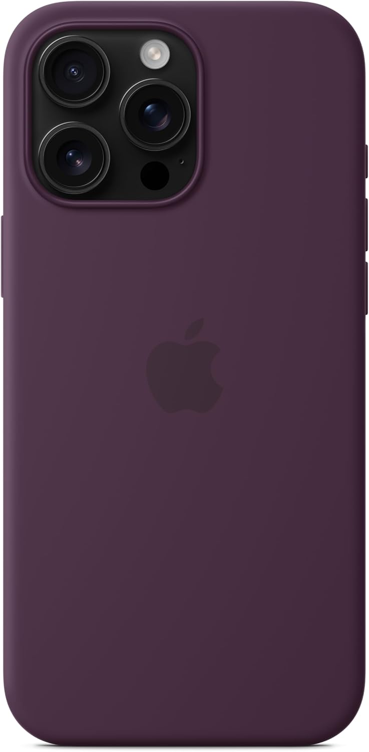 Apple iPhone 16 Pro Max Silicone Case with MagSafe and Camera Control: Lightweight Phone Case, Wireless Charging Compatible, Smooth Matte Finish; Plum