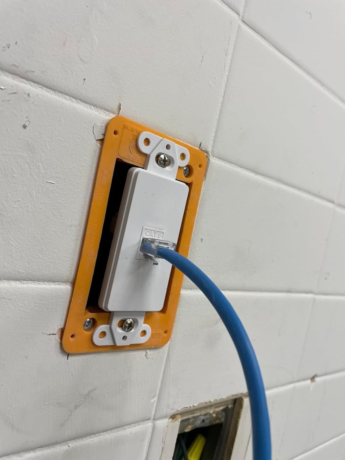 10 Pack Keystone Wall Plate 4 Port, White Decorator Insert Cover for Ethernet, HDMI, Coax, Cat6 Cat5, RJ45, Home & Office Installations