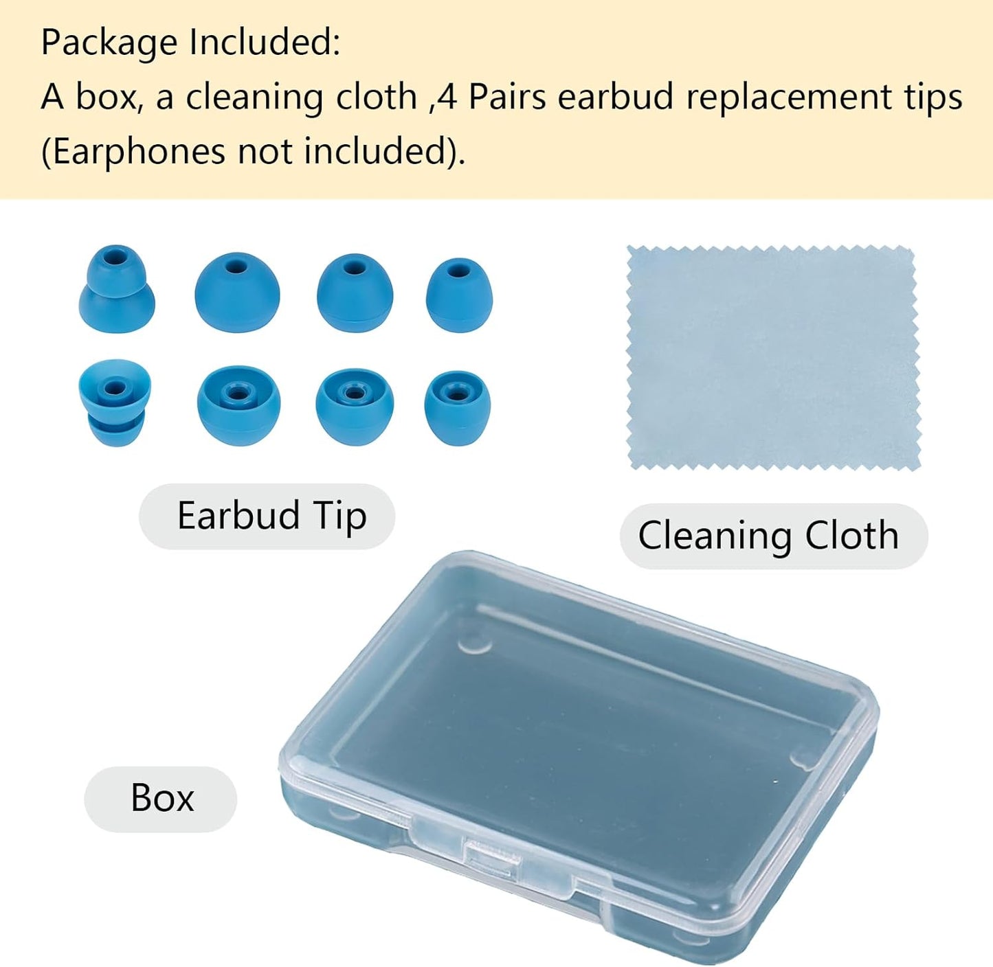 Ear Bud Covers Silicone Replacement Earbud Tips Compatible with Powerbeats Pro Beats Wireless Earphone Headphone Ear Tips 4 Pairs