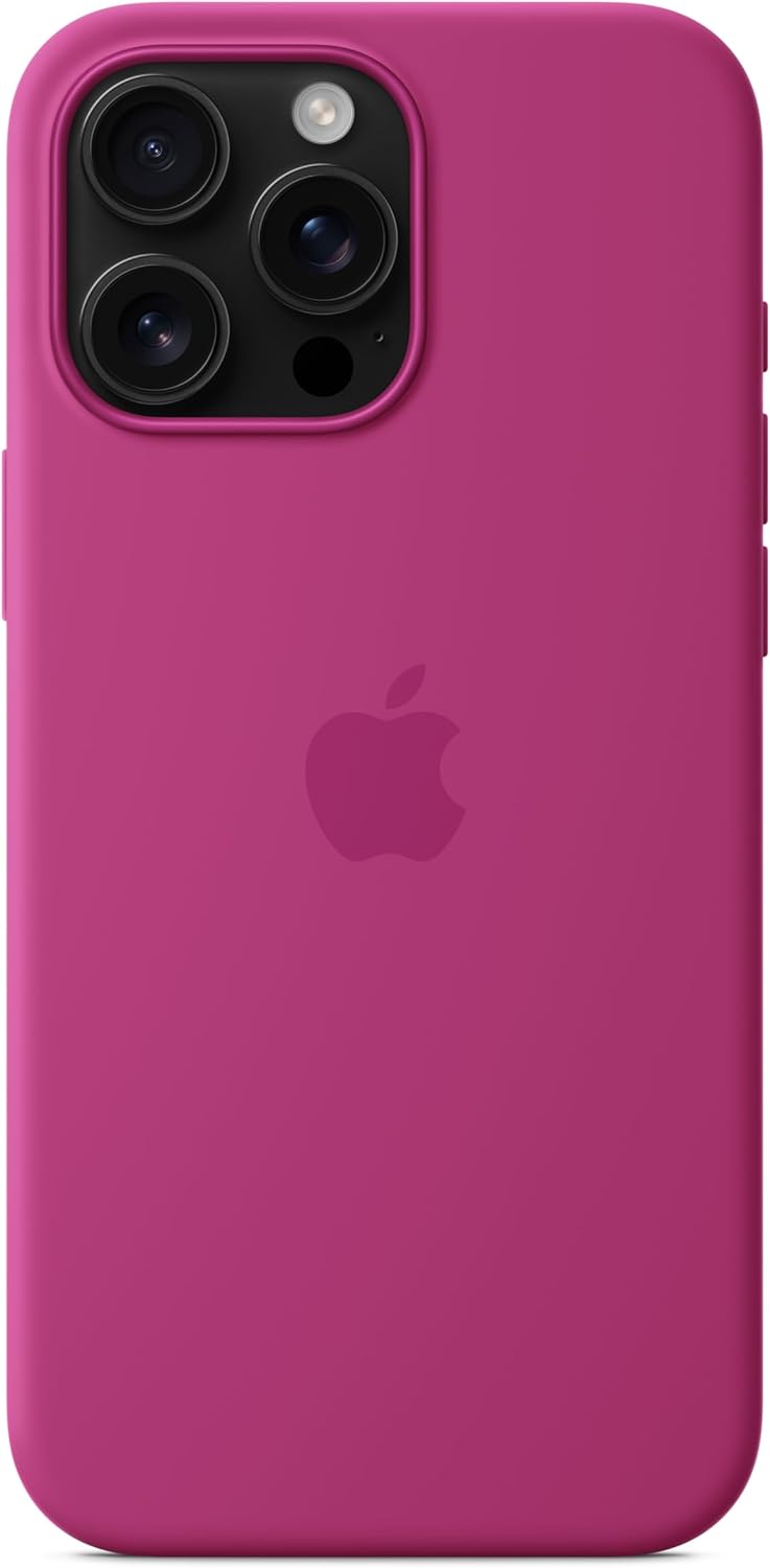 Apple iPhone 16 Pro Max Silicone Case with MagSafe and Camera Control: Lightweight Phone Case, Wireless Charging Compatible, Smooth Matte Finish; Fuchsia