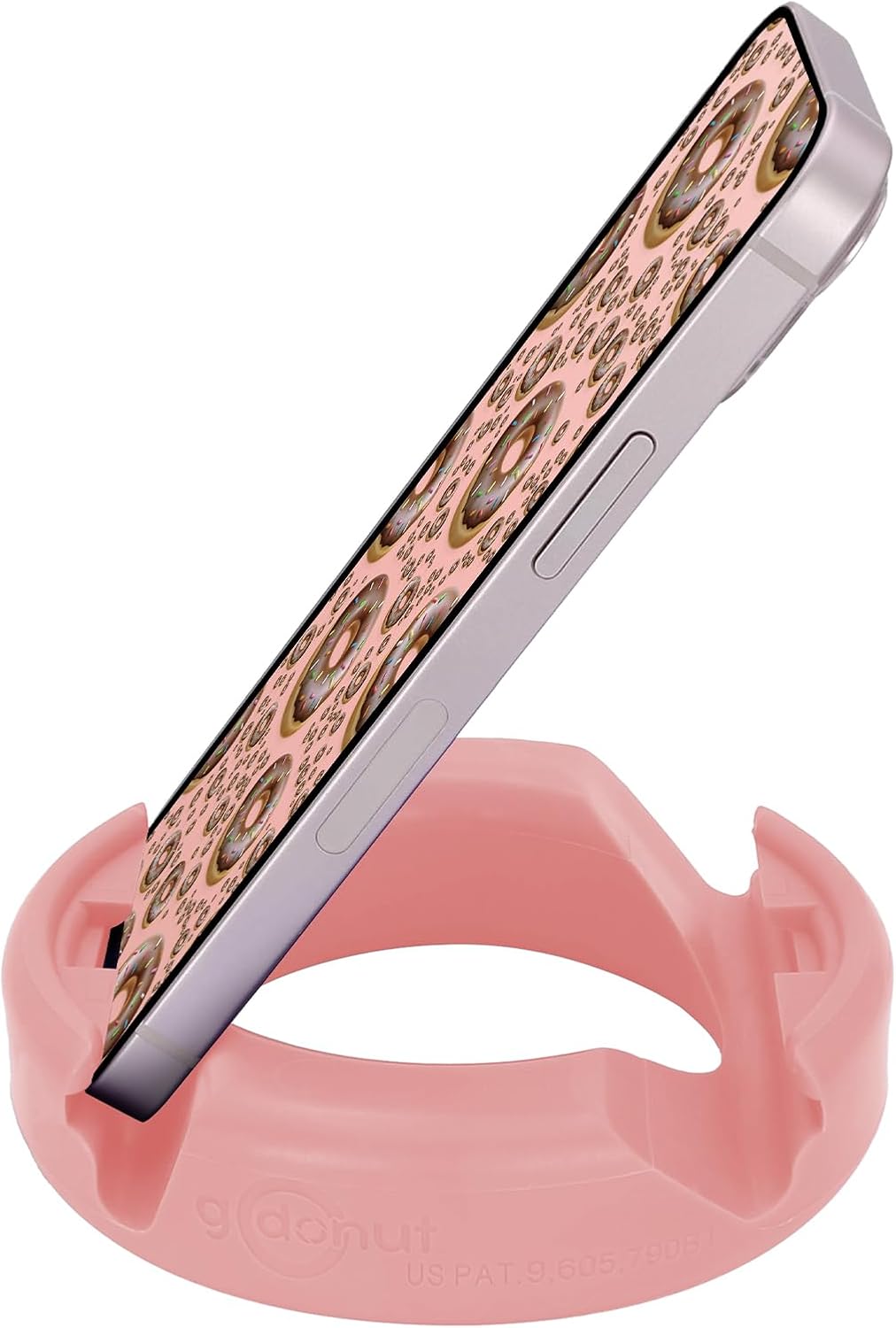 GoDonut – Phone Stand Original – Cell Phone Holder + Tablet Stand Desk Organizer – Compatible with Tablet, iPhone 16 15 14 Pro Max, Android & Most Smartphones - Pink