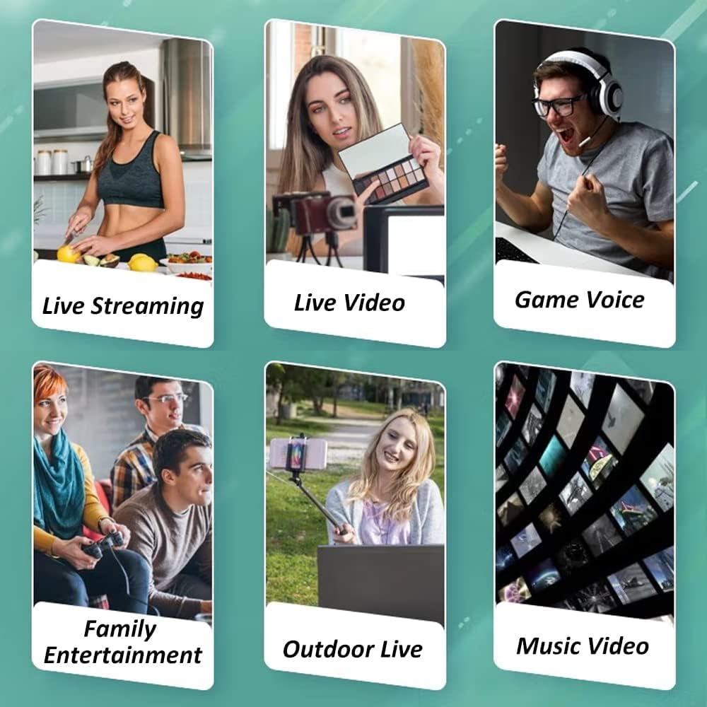 iPhone Microphone Adapter for Live-Streaming Lightening to Microphone & 3.5mm Headphone Adapter with Charging Port iPhone Audio & MIC Splitter Compatible for iPhone 14 13 12 11 X