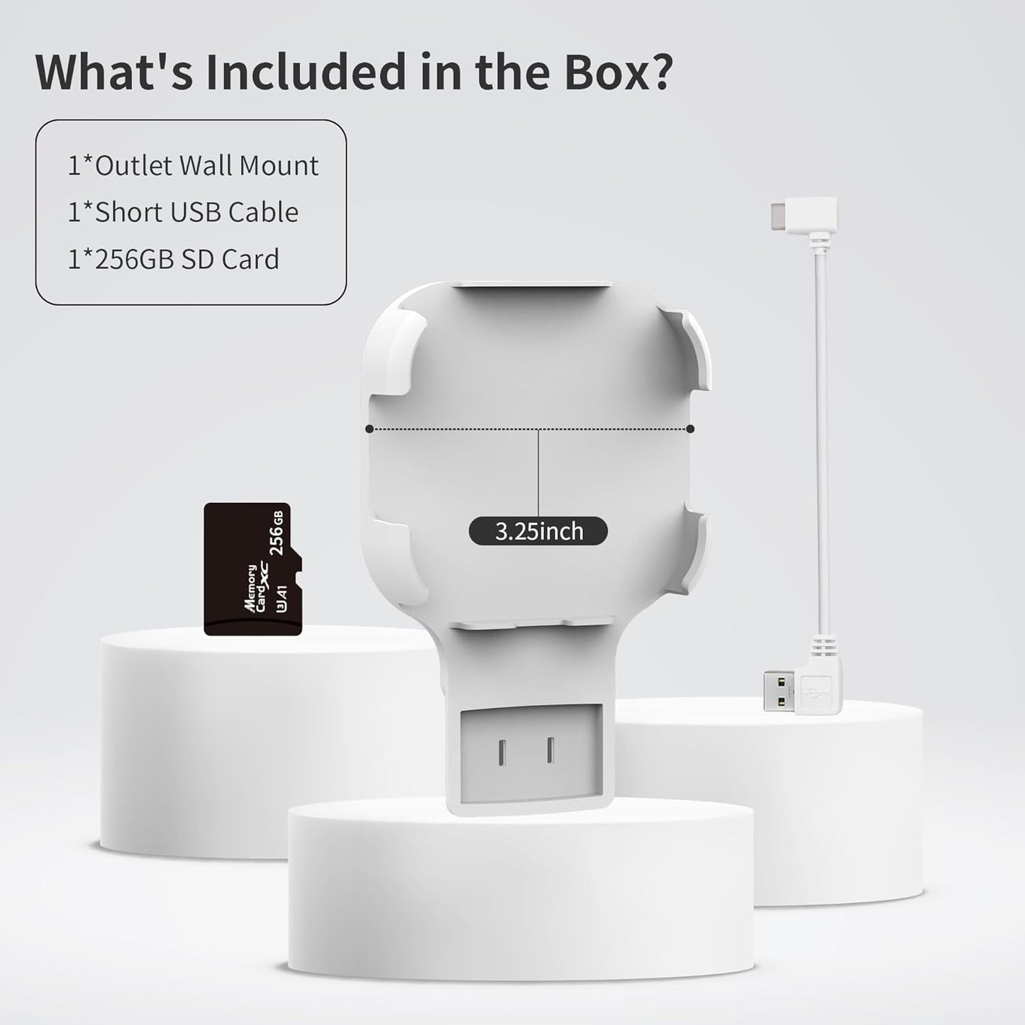 256GB MicroSD Card & Wall Mount for Blink Sync Module XR with Short Cable – Declutter, Save Space, and Effortlessly Enhance Security(1 Pack)