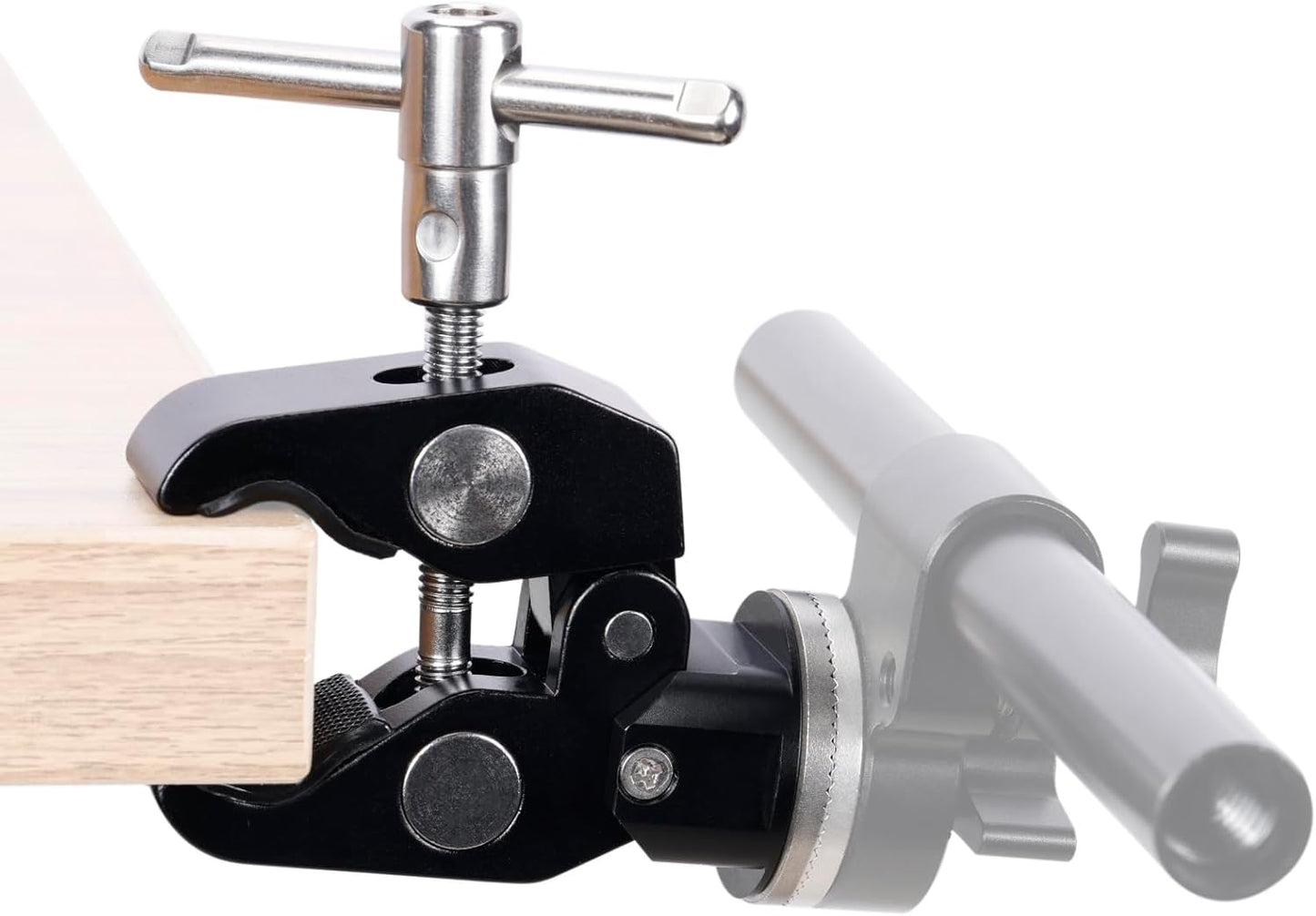 NICEYRIG Super Clamp to Rosette Mount Adapter, Maximum 50mm Adjustable Jaw Applicable for Desk Tripod Monopod Studio Light Stand - 593