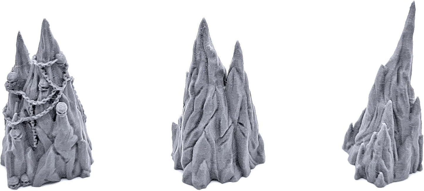 EnderToys Tormented Scatter by Printable Scenery, 3D Printed Tabletop RPG Scenery and Wargame Terrain 28mm Miniatures