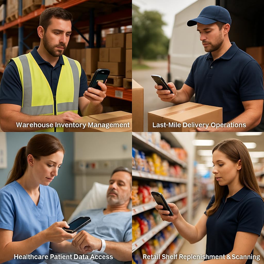 Case for Zebra TC51 TC510K TC52 TC52X TC56 TC57 TC57X TC520 TC520K – Rugged Protective Cover with Strap, Bumper, Boot-Style Holster, Handheld Barcode Scanner Accessory SG-TC51-EXO1-01 (Black)