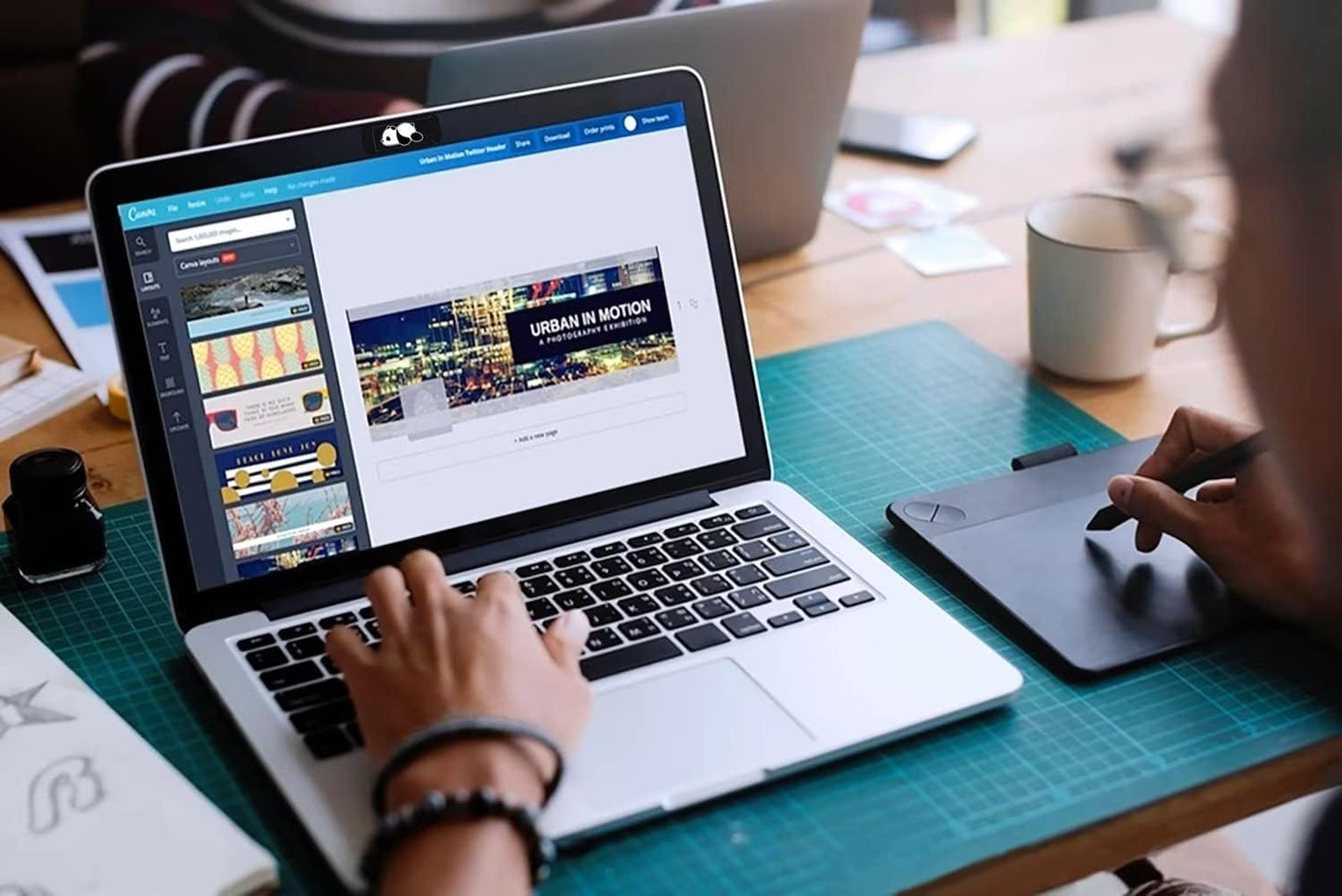 Laptop Camera Cover Slide,Webcam Cover Slide,Protecting Your Privacy Security & Shelter from Breath Lamp-Cute Pattern Design丨Fits Laptop & Desktop, PC-Ultrathin for iMac(Pnada)