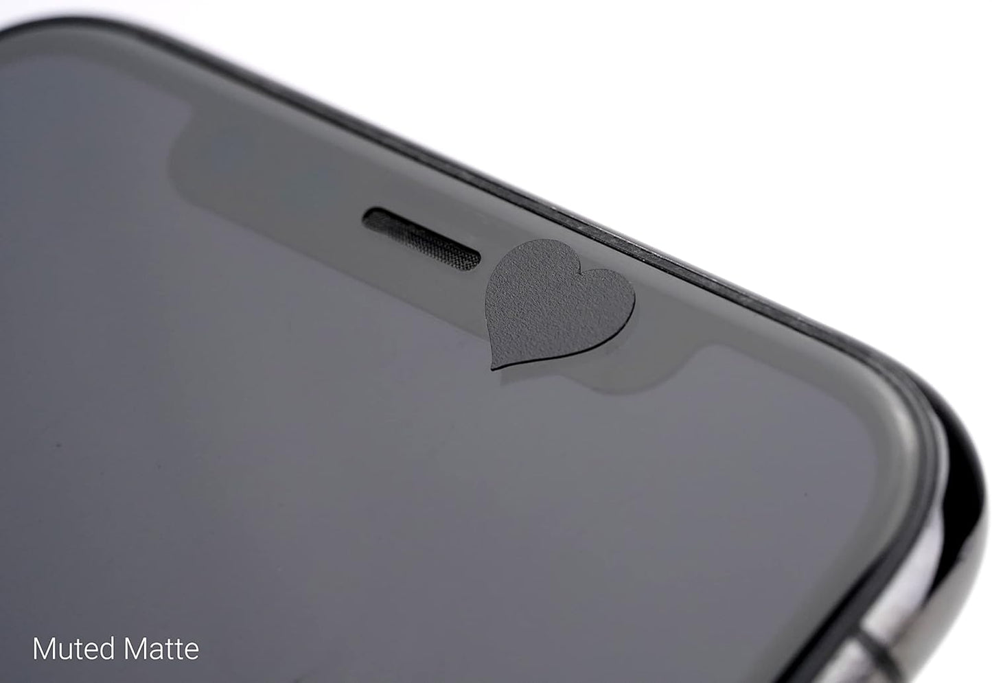 BLOCKED Stackable Webcam/Camera Vinyl Covers | 57 Low-Tack Restickable Webcam Sticker | 3-Sizes | Black 57-Pack Hearts (Muted Matte)