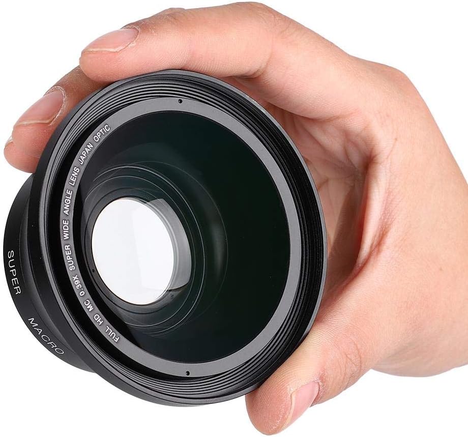 37mm 0.39X Professional HD Wide Angle Lens with Macro Lens and 37mm Phone Clip for Camcorder DSLR Camera