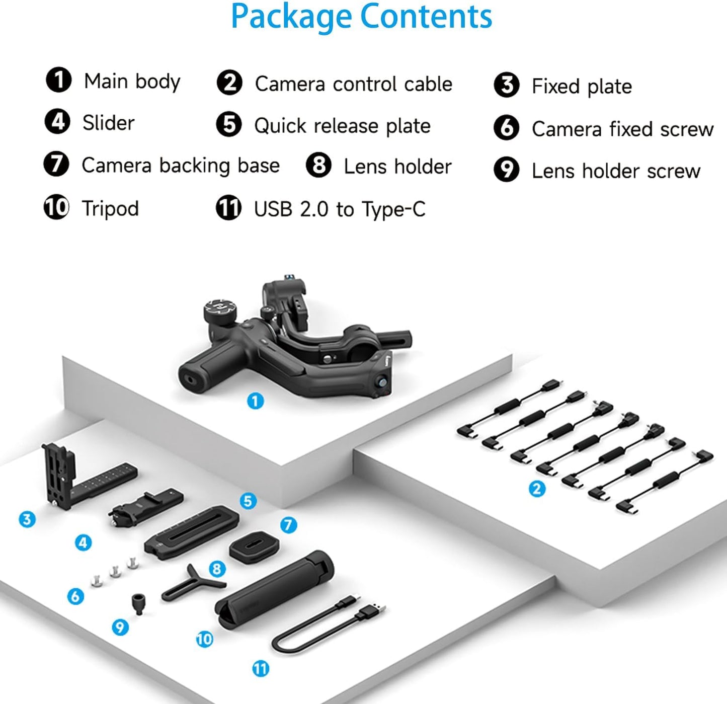 FeiyuTech SCORP 2 Gimbal Stabilizer for DSLR and Mirrorless Camera, Integrated Al Tracking Sensor, 3-Axis Camera Stabilizer for Sony Canon Panasonic Nikon, 2.5kg Payload Touch Screen Vertical Shooting