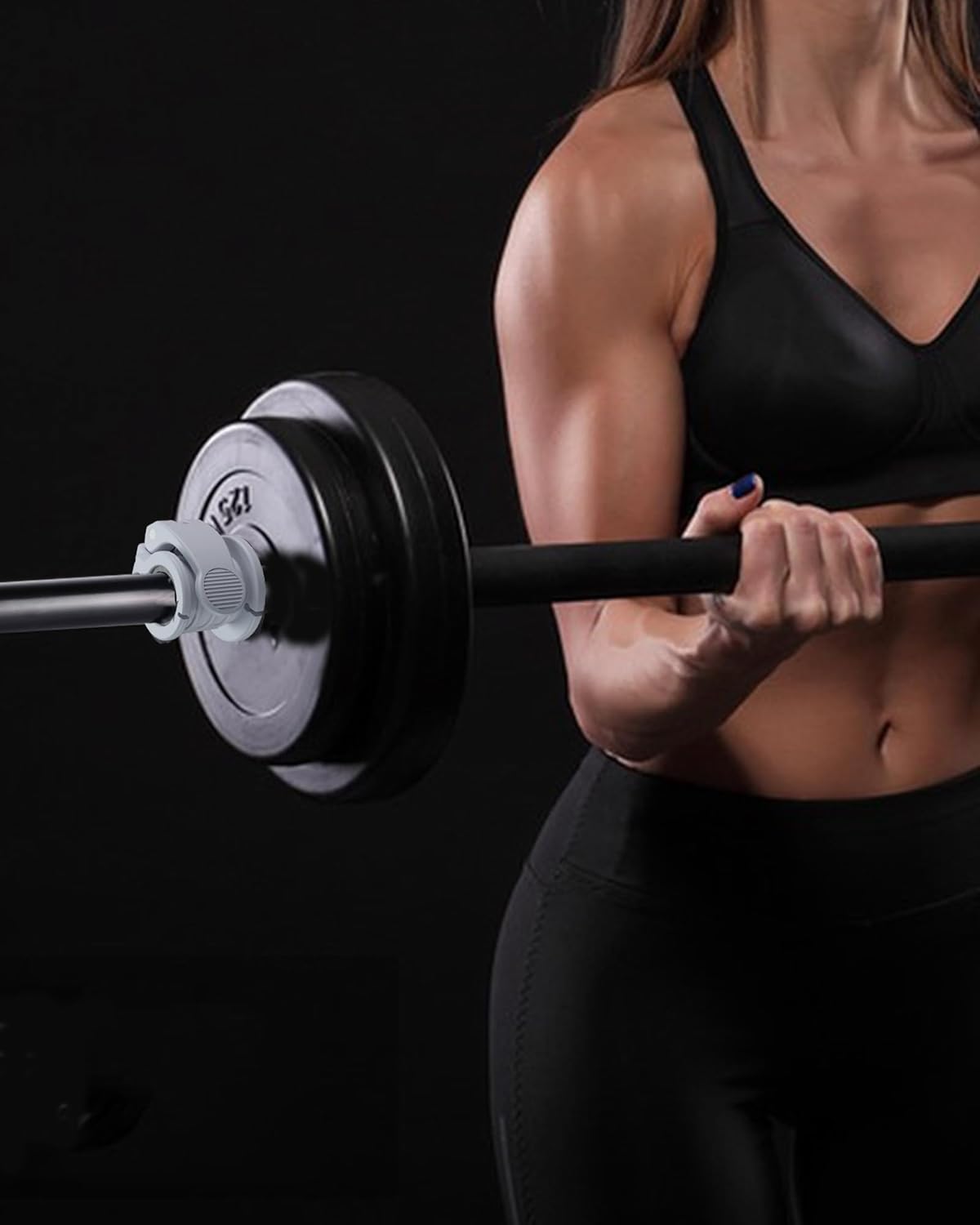 Barbell Clips 1 Inch Quick Release Weight Clamps 0.9-1.18inch Multi-Size Adjustable Olympic Clamps for Bars