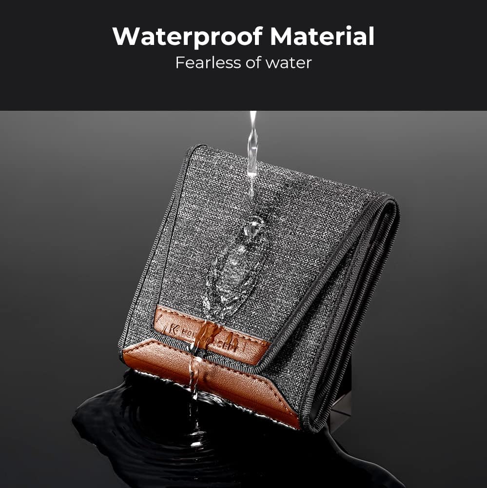 K&F Concept Optics Lens Filter Case, Holds 3 Filters Up to 62mm, Water & Dust Resistant Durable Protective Case, Folding Carry Pouch for Round or Square Filters for Canon Nikon Sony Camera Filters