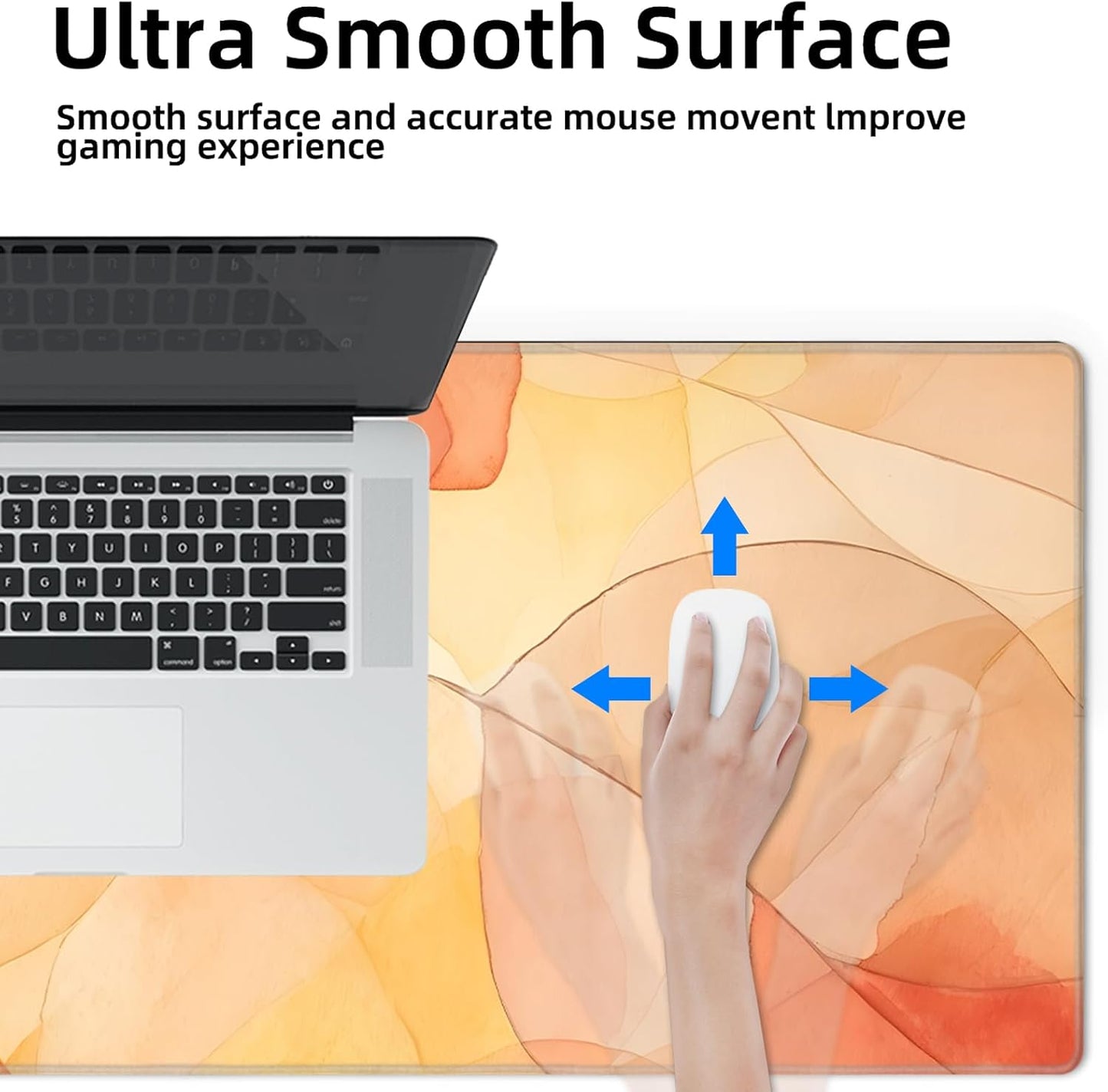 Galdas Gaming Mouse Pad XXL XL Large Long Extended Big Mousepad Non-Slip Rubber Keyboard Mouse Pad with Stitched Edges for Laptop Home Office (31.5x11.8x0.08 Inch) -Fall Leaf