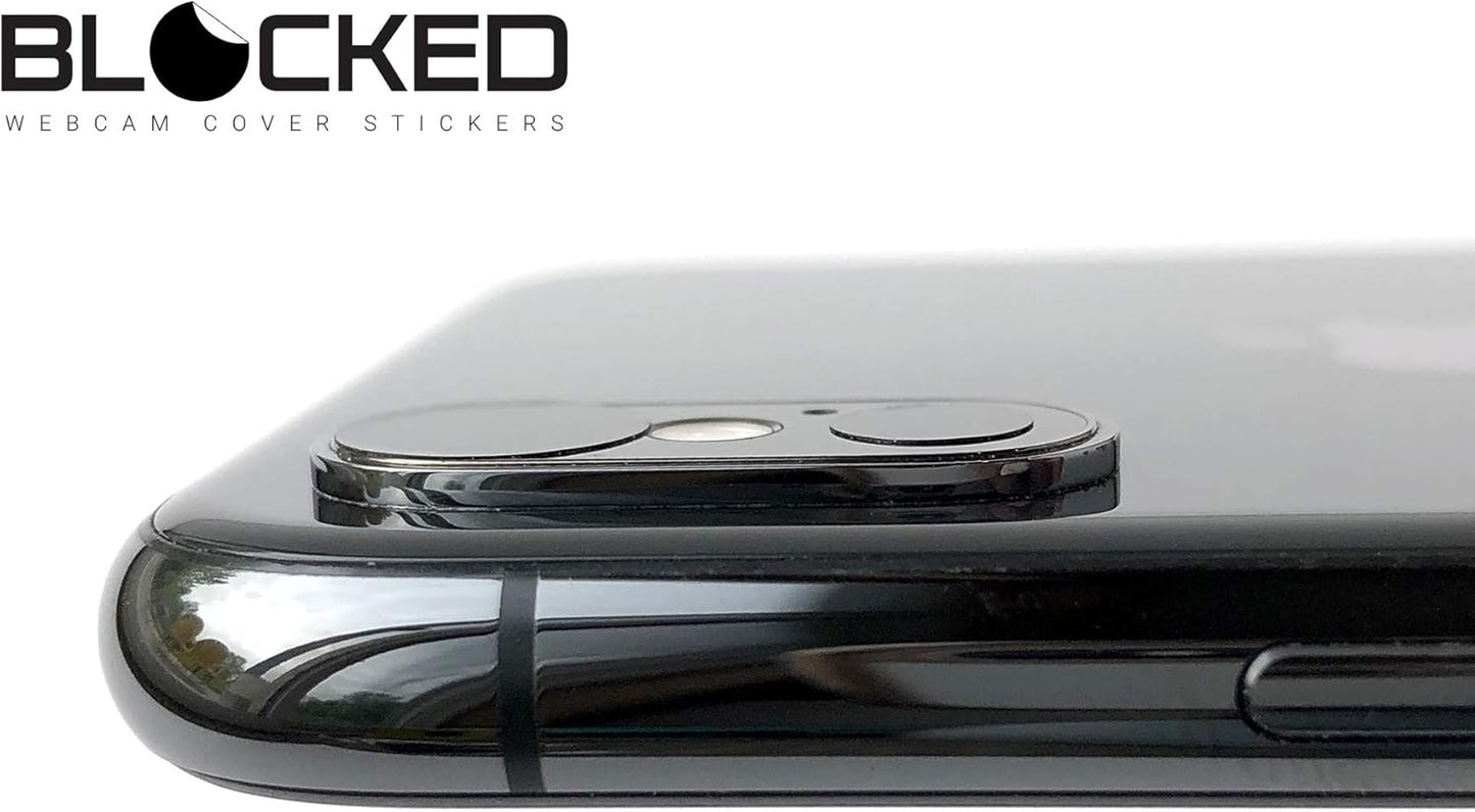 Webcam/Camera Vinyl Covers | 57 Low-Tack Reusable Webcam Sticker | 3-Sizes | Black 57-Pack (Ultra Glossy)