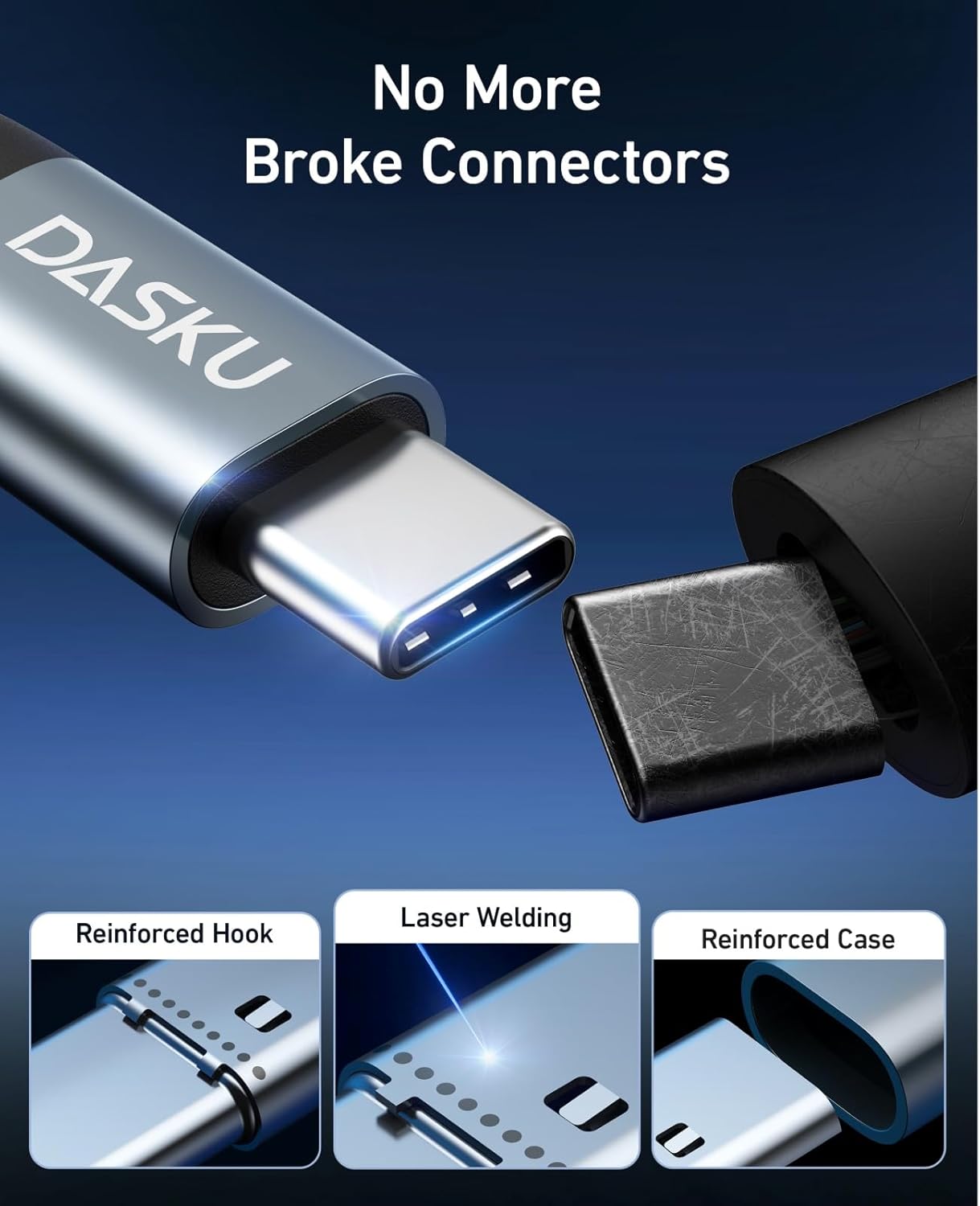 Dasku iPhone 16 USB C to USB C Fast Charging, 60W(3.1A) 2 Pack 3FT Charging Cord Type C Charger Cable for iPhone 16/15/15 Plus/15 Pro Max, MacBook Pro, iPad Pro Air, Samsung S24/S24 Ultra/S23