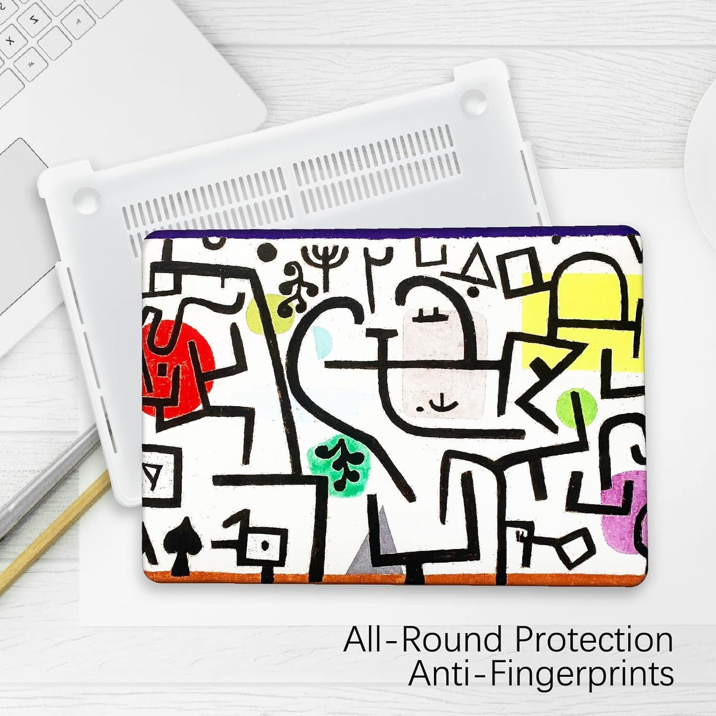 Berkin Arts for MacBook Pro 16 Inch Cover A3403 A3186 A2991 A2780 A2485 (2024-2021) with M4/M3/M2/M1 Pro/Max Chip with Keyboard Cover & Screen Protector Naive Art (Picture of A Journey by Paul Klee)