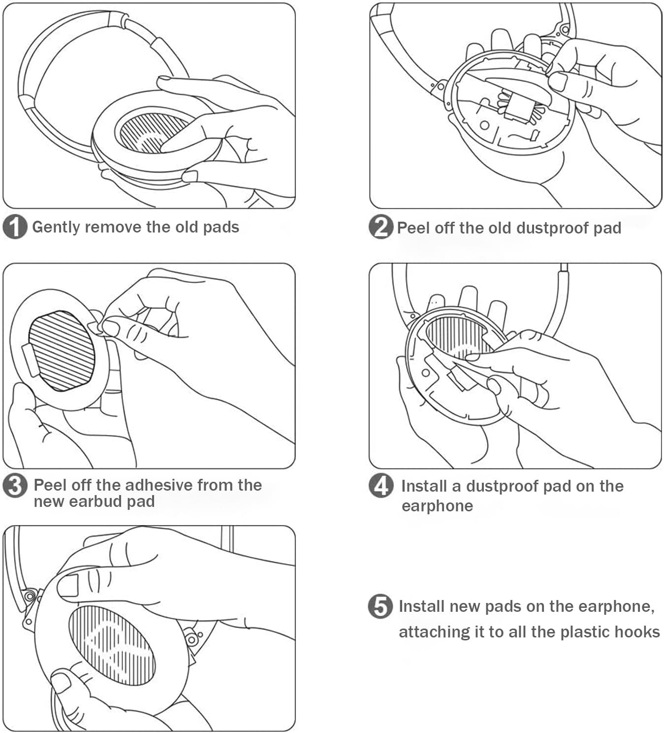 Ear Pads for Bose QuietComfort 35 ii/QC35/QC25/QC2/QC15/Ae2/Ae2i/Ae2w, Thickened Soundproof Sponge, Ear Pads with Softer Leather Replacement Earpads Cushions for Bose (Grey)