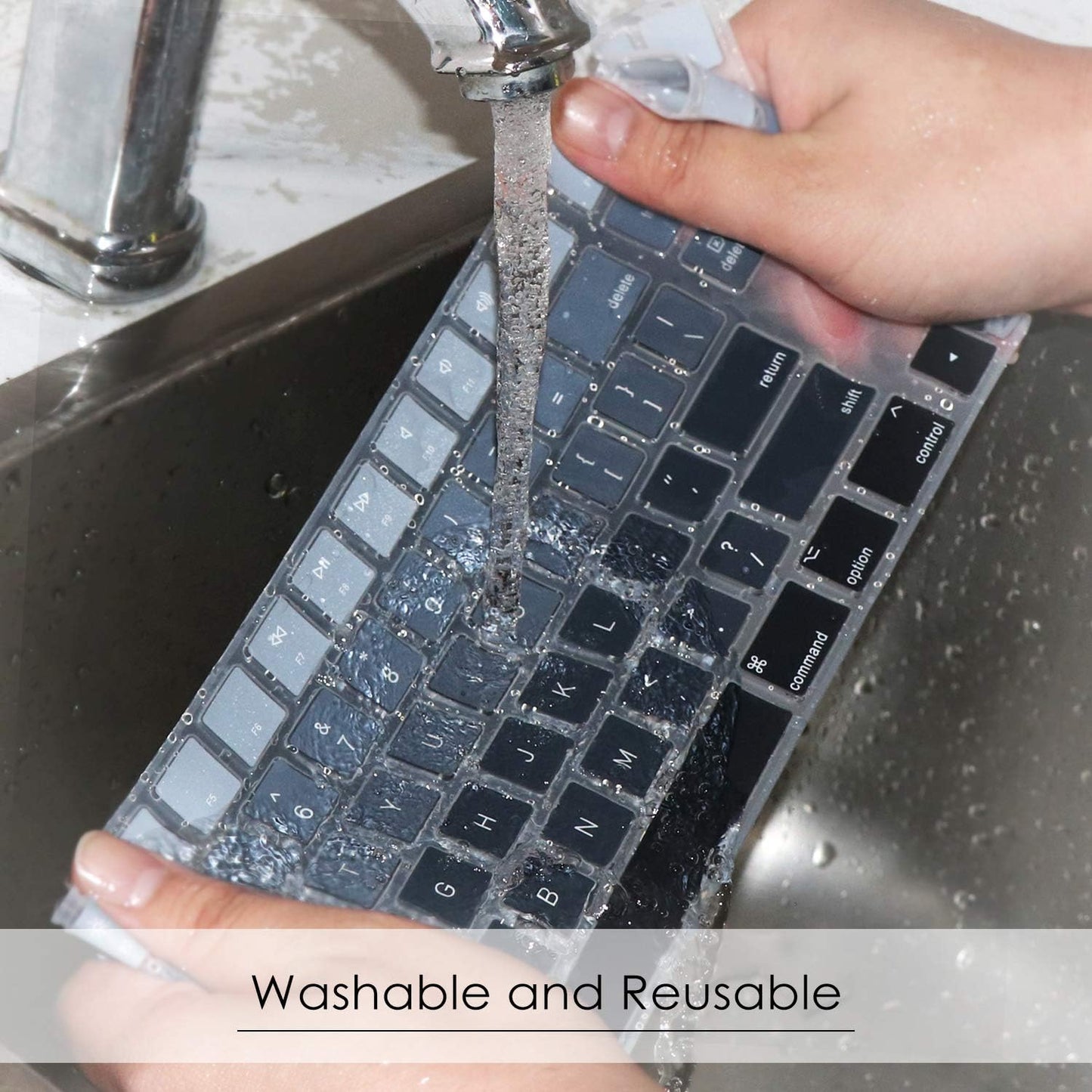 Allinside Ombre Gray Cover for Apple iMac Magic Wireless Keyboard with Numeric Keypad MQ052LL/A A1843 US Layout