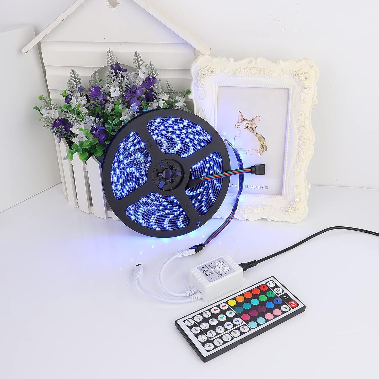 44 Key RGB LED Strip Light Remote Controller, IR Remote Controller Replacement for SMD 5050 3528 2835 RGB LED Light Strip Lights (2 Pack)