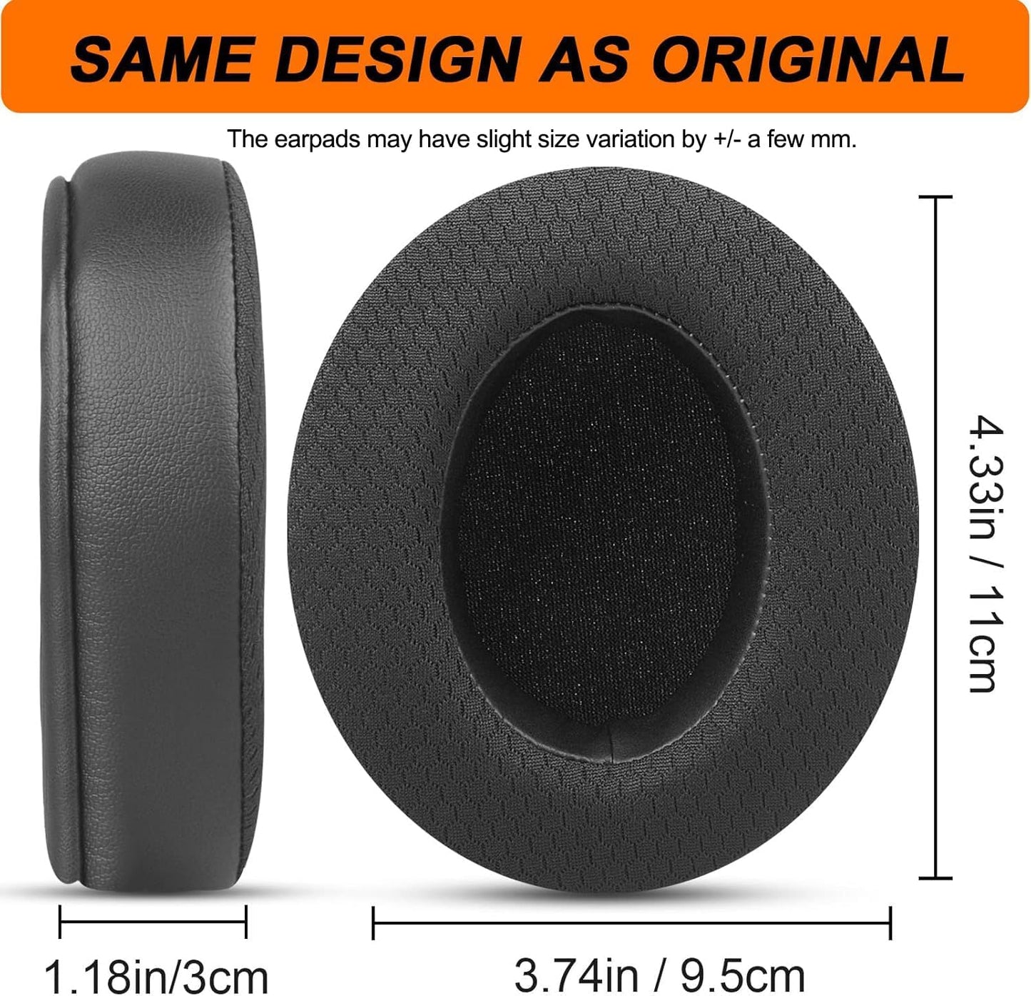 GVOEARS Replacement Earpads for Audio Technica ATH M50X/M40X/M30, HyperX Cloud/Alpha, Sony MDR-7506 Series, Steelseries Arctis earpads Replacement, Ear Cushions Also fit Turtle Beach Stealth & More