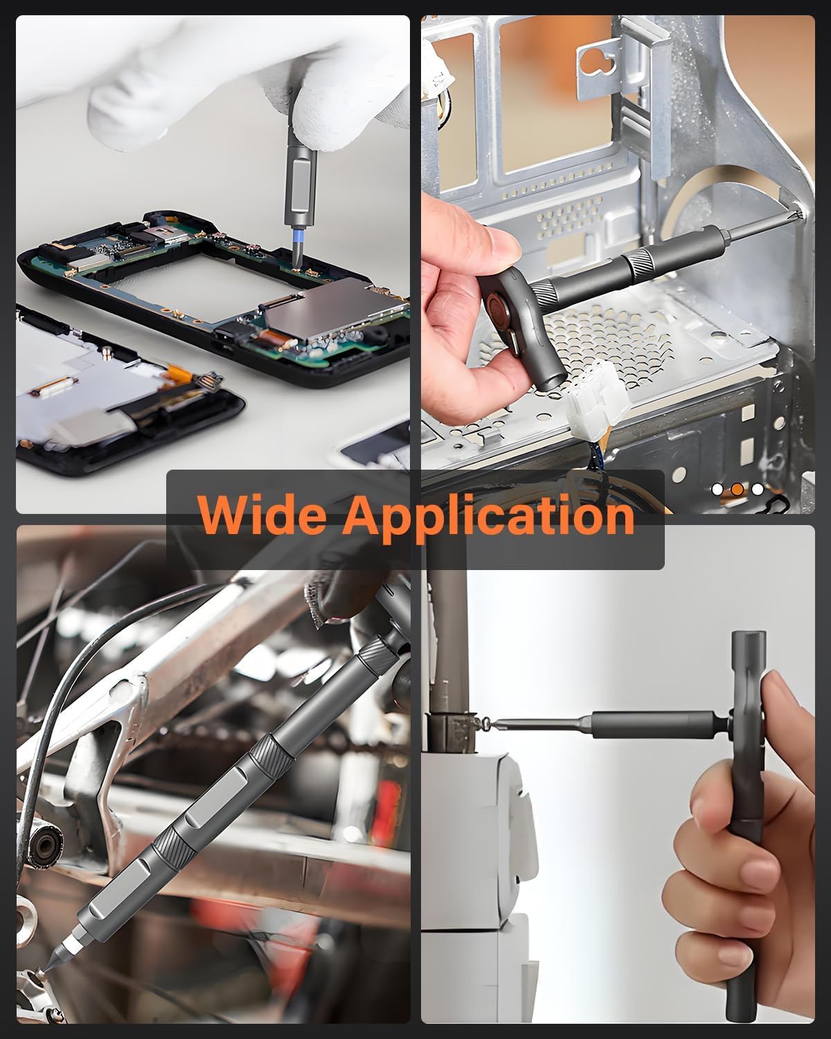 42 in 1 Magnetic Screwdriver, Screwdriver Set, Multi Bit Ratcheting Screwdriver Set with Storage Case Repair Tool Kit for Computer, Eyeglass, Bicycles, Watch, Ring Doorbell, Furniture and DIY (Orange)