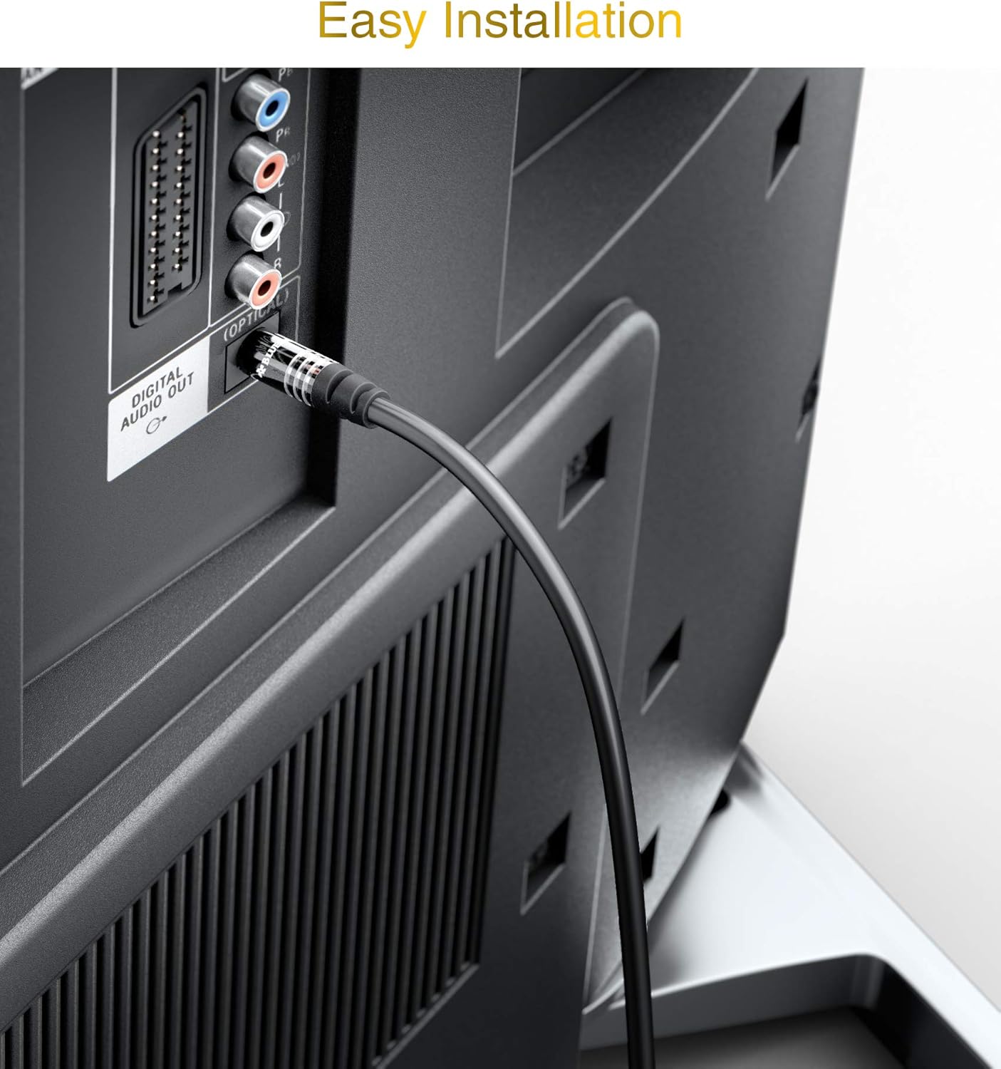 BlueRigger Digital Optical Audio Toslink Cable (6FT, Fiber Optic, Aluminum Shell, 24K Gold-Plated) - Compatible with Home Theatre, Sound Bar, TV, Xbox, PlayStation PS4 – Premium Series