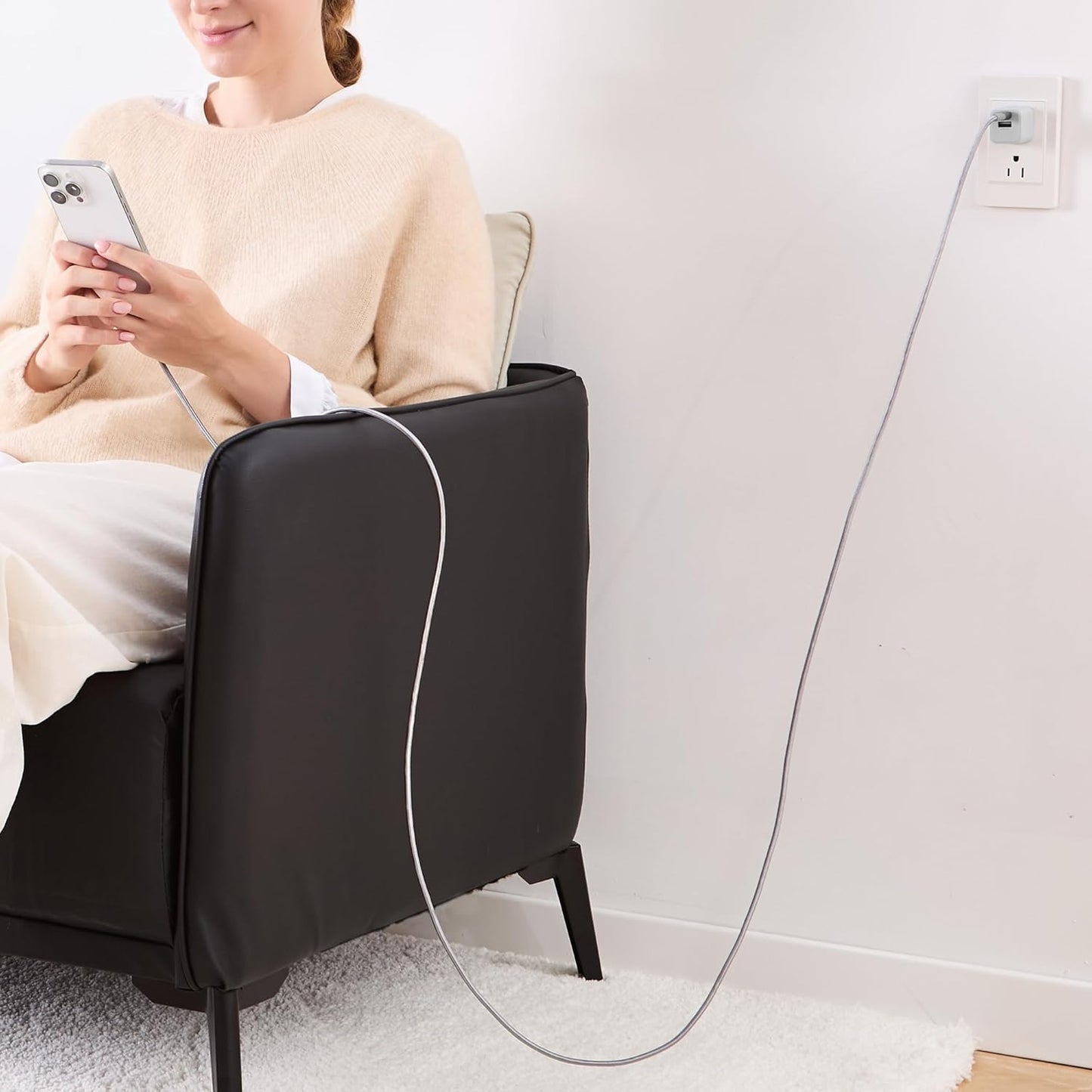 Amazon Basics USB C to USB C Cable Charger Cable, Nylon Braided Cord, 480Mbps Speed, USB-IF Certified, for Apple iPhone 16/15, iPad, Samsung Galaxy, Tablets, Laptops, 10 Foot, Dark Gray