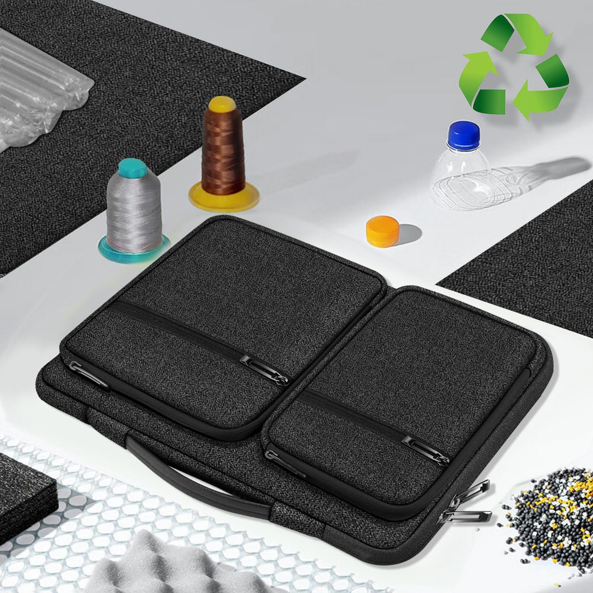 ZINZ Laptop Case 15 15.6 16 inches Sleeve Slim Briefcase Spill-Resistant Handbag for Most Popular 15" 15.6" 16" Notebooks,B01K01