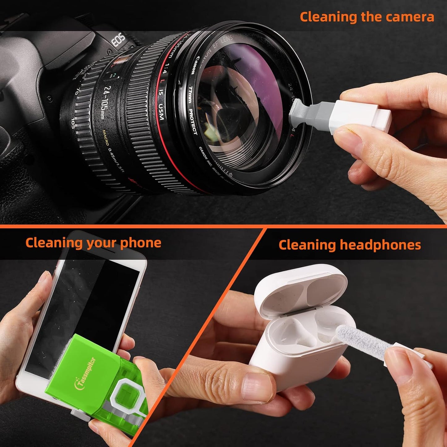 Laptop Screen Keyboard Cleaner Kit, All in 1 Electronics Cleaning Tool for MacBook iPad iPhone Pro Cell Phone, Brush Tool for Tablet, Computer, PC Monitor,TV Camera Lens with Patent, Green