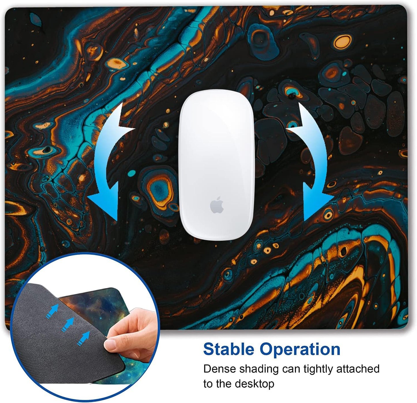 Green White and Black Marble Mouse pad Customized Mousepad Non-Slip Rubber Base Mouse Pads for Computers Laptop Office Desk Accessories Mouse pad