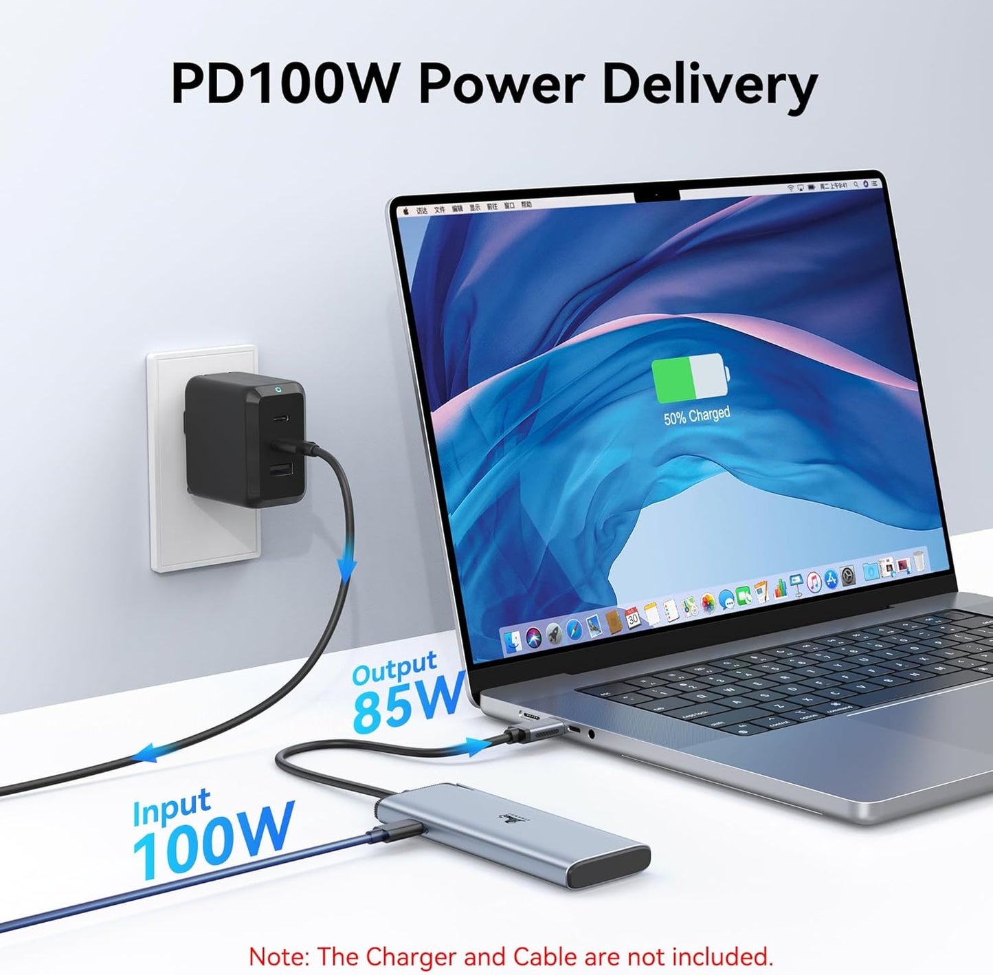 USB C Docking Station Dual Monitor 4K@60Hz DP Alt Mode, USB C Video Hub with 10Gbps Data Transfer, 100W PD Charging, USBC Splitter for Dell/HP/Lenovo, Portable Monitor and More Type C Devices