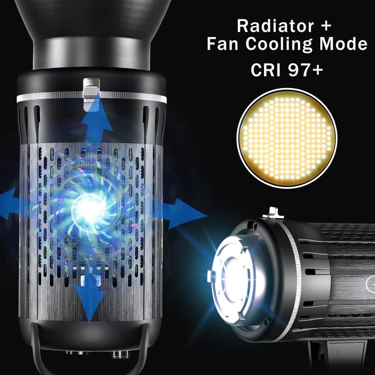 Bi-Color LED Video Light, GVM 200W Photography Lighting with Bowens Mount, Continuous LED Lighting Dimmable 3200K-5600K, CRI97+, APP Control System, YouTube, Portrait Studio Lighting Kit with Softbox