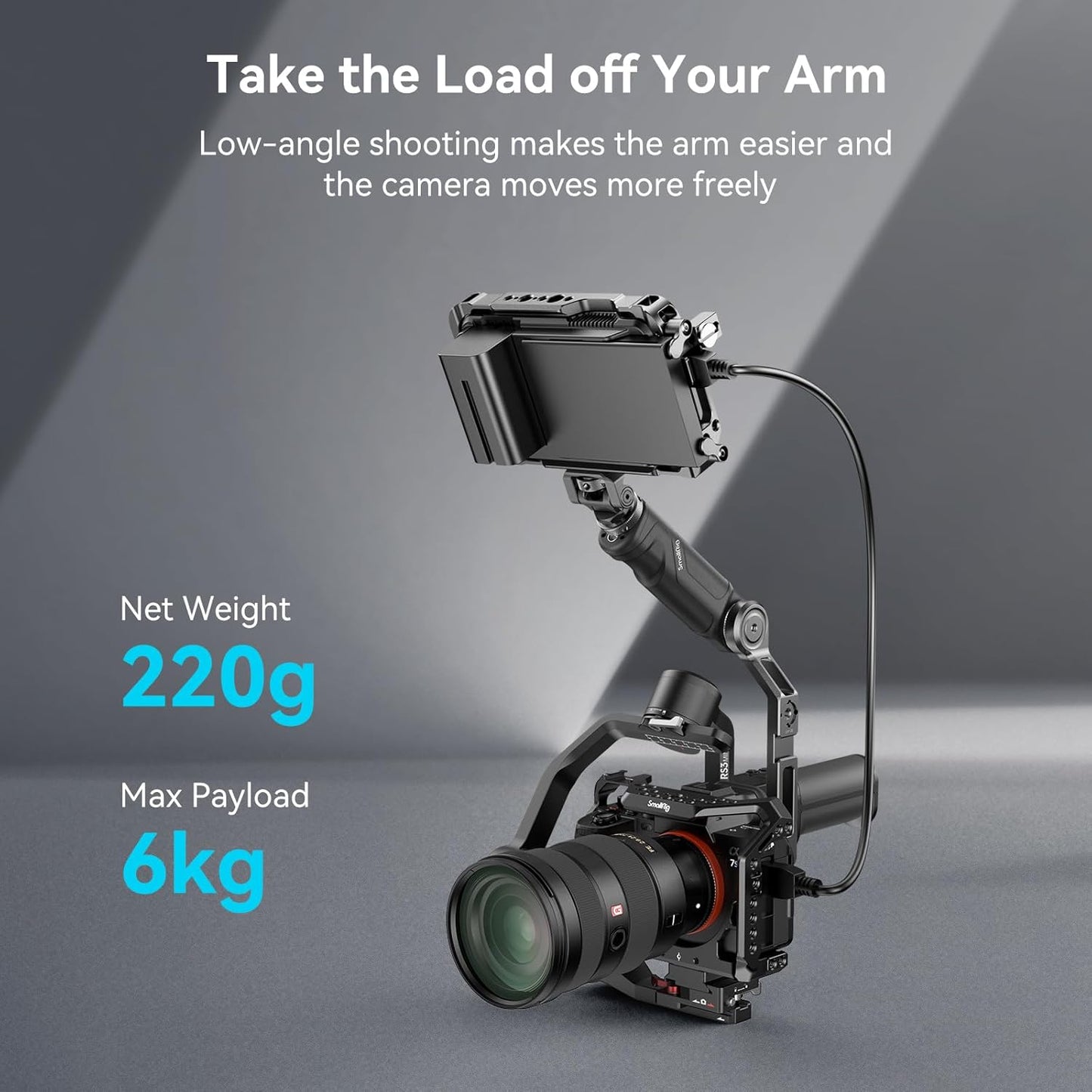 SmallRig Plastic Lightweight Adjustable Handle Sling Handgrip Only for DJI RS 4 Mini/RS 3 Mini Gimbal Handheld Stabilizer, with NATO Clamp and Cold Shoe Mount
