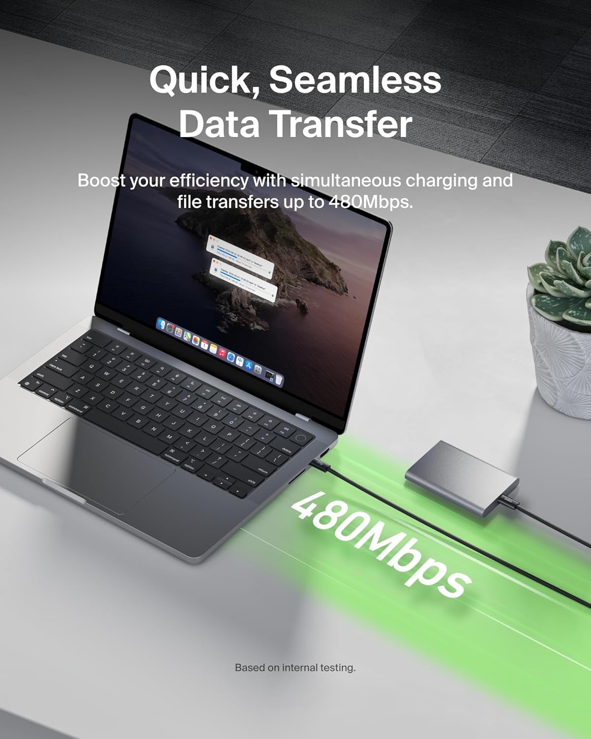 Belkin USB C to USB C Cable, 6.6ft, 60W - Type C Charger, iPhone Charger Cord, Soft, Braided, Flexible for iPhone 16, Galaxy S25, Pixel 9, Airpods, iPad Pro, Tablet & More, Travel Essentials - Black