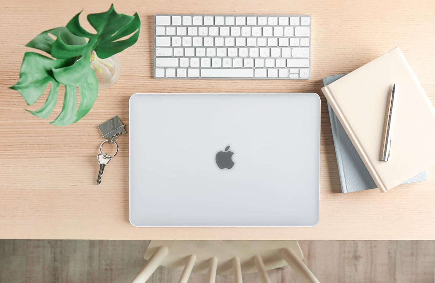 Frost Case for MacBook Pro 13 inch M2 M1 A2338 A2289 A2251 A2159 A1989 A1706 2023-2016 Release with Touch ID, 6 in 1 Plastic Hard Shell&Keyboard Cover&Screen Protector&Webcam Cover,Matt Clear