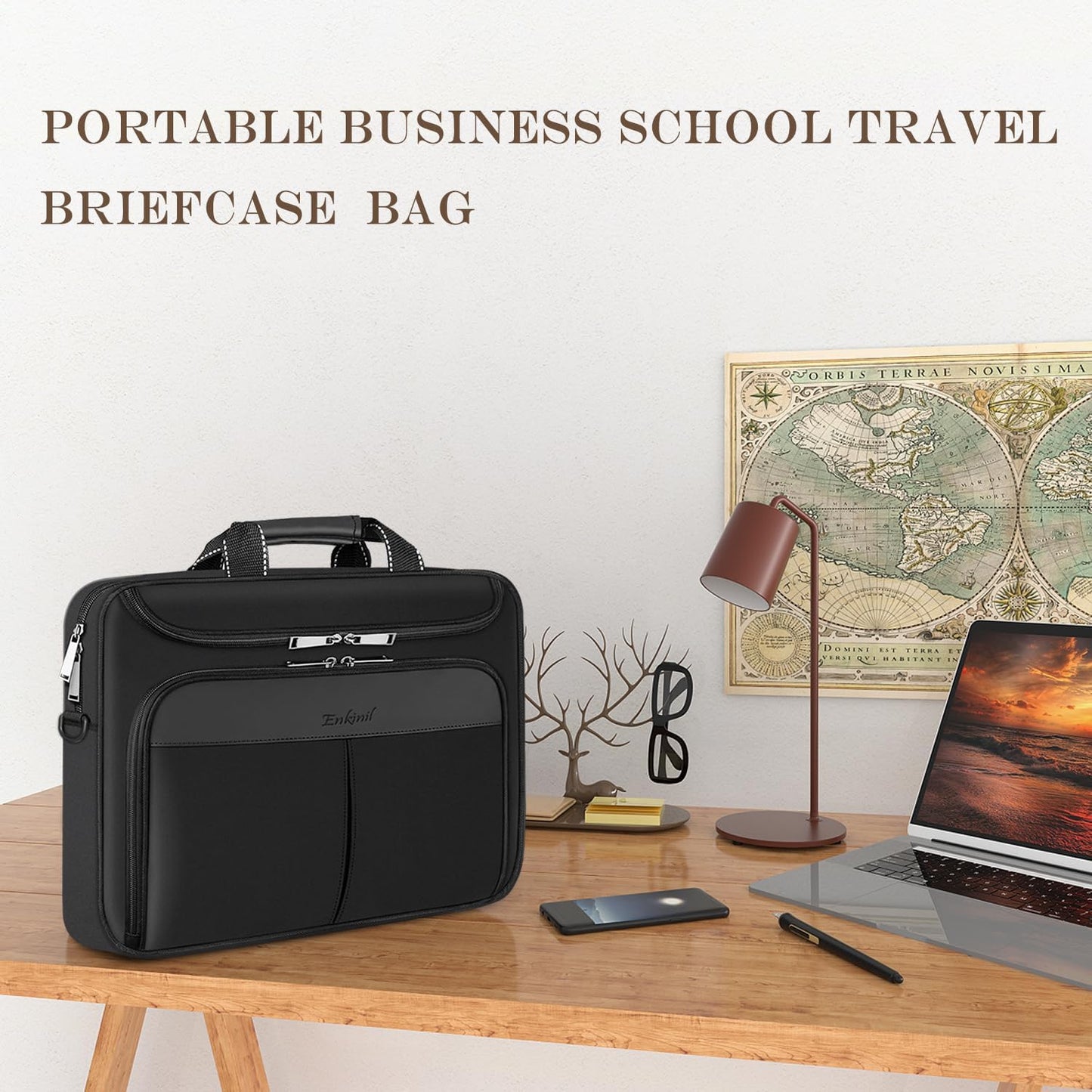 15.6-16.2 inch Waterproof Protective Laptop Messenger Briefcase with Adjustable Shoulder Strap Men Women Travel/Business Bag Compatible with Macbook Pro 16 inch A2141/A2485