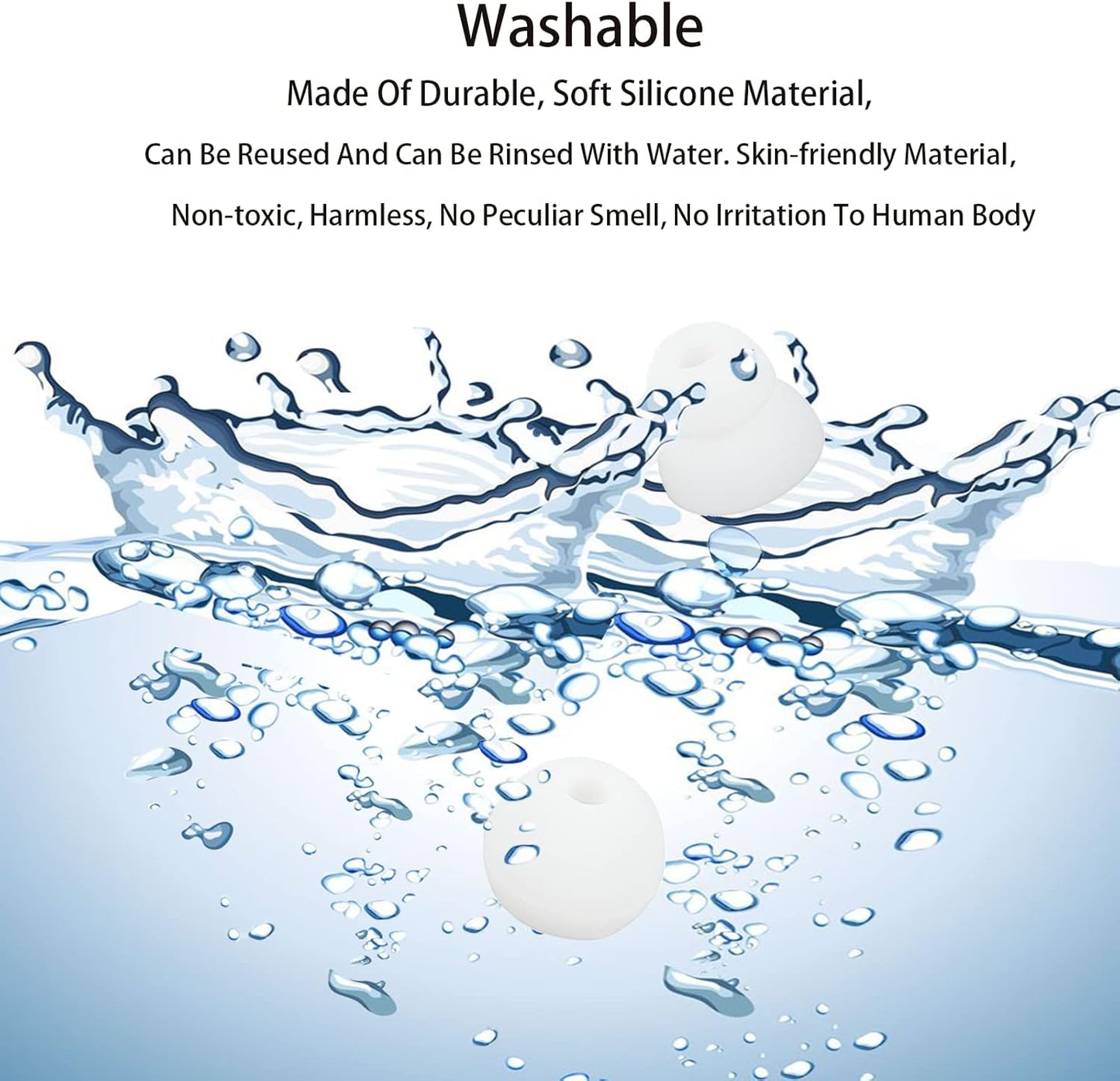 Earbud Tips Ear Tips Replacement Earbud Tips Earbud Replacement Tips Headphone Earbud Tips Earbud Tip Eartips Earbud Covers Compatible With Powerbeats Pro Beats Wireless Earphone 4 Pairs (White)