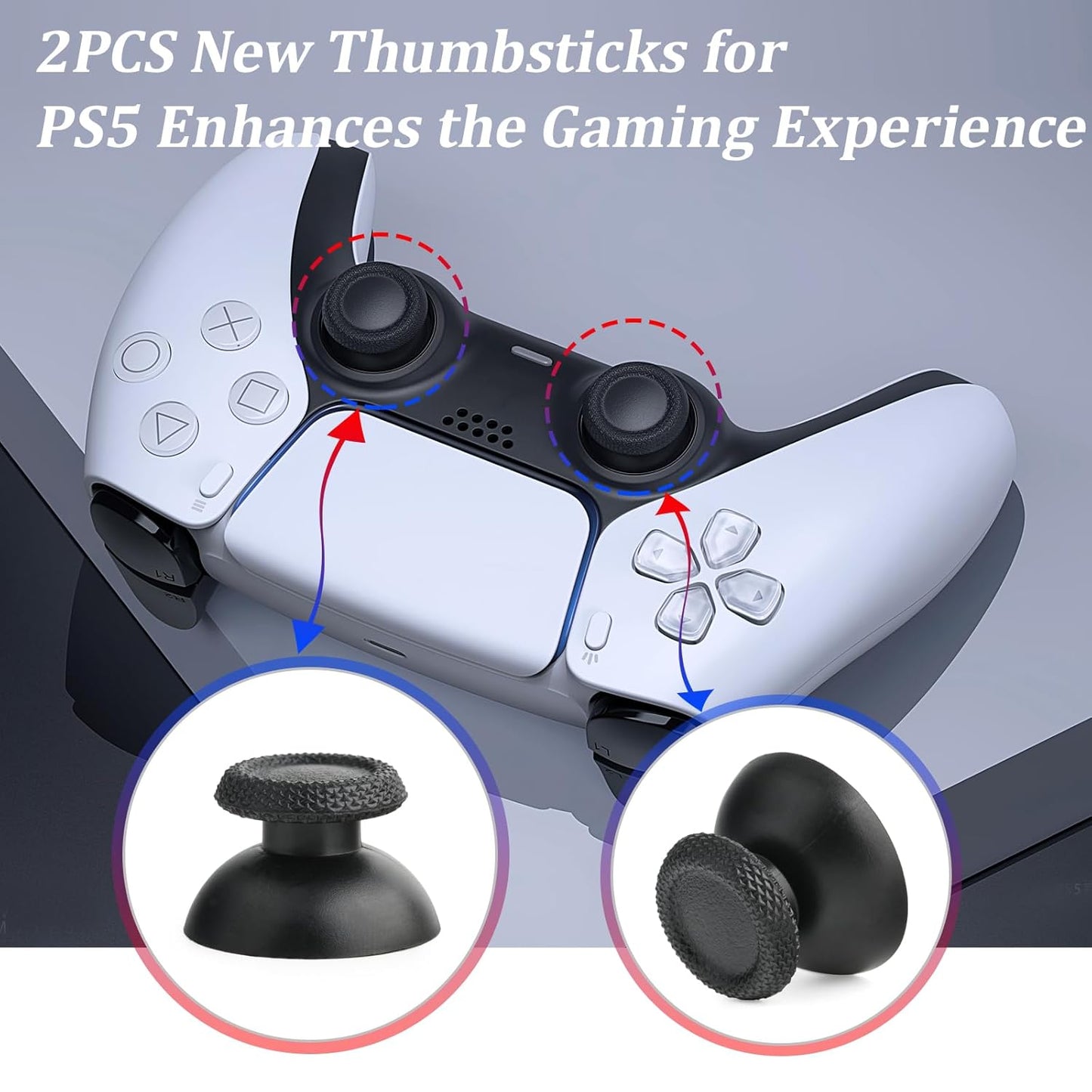 for PS5 Joysticks Replacement for Sony PlayStation 5 PS5 Controller Joystick Replacement for PS5 Analog Stick Replacement Module Potentiometer for PS5 Joystick Thumb Stick Replacement Part (2Pack)