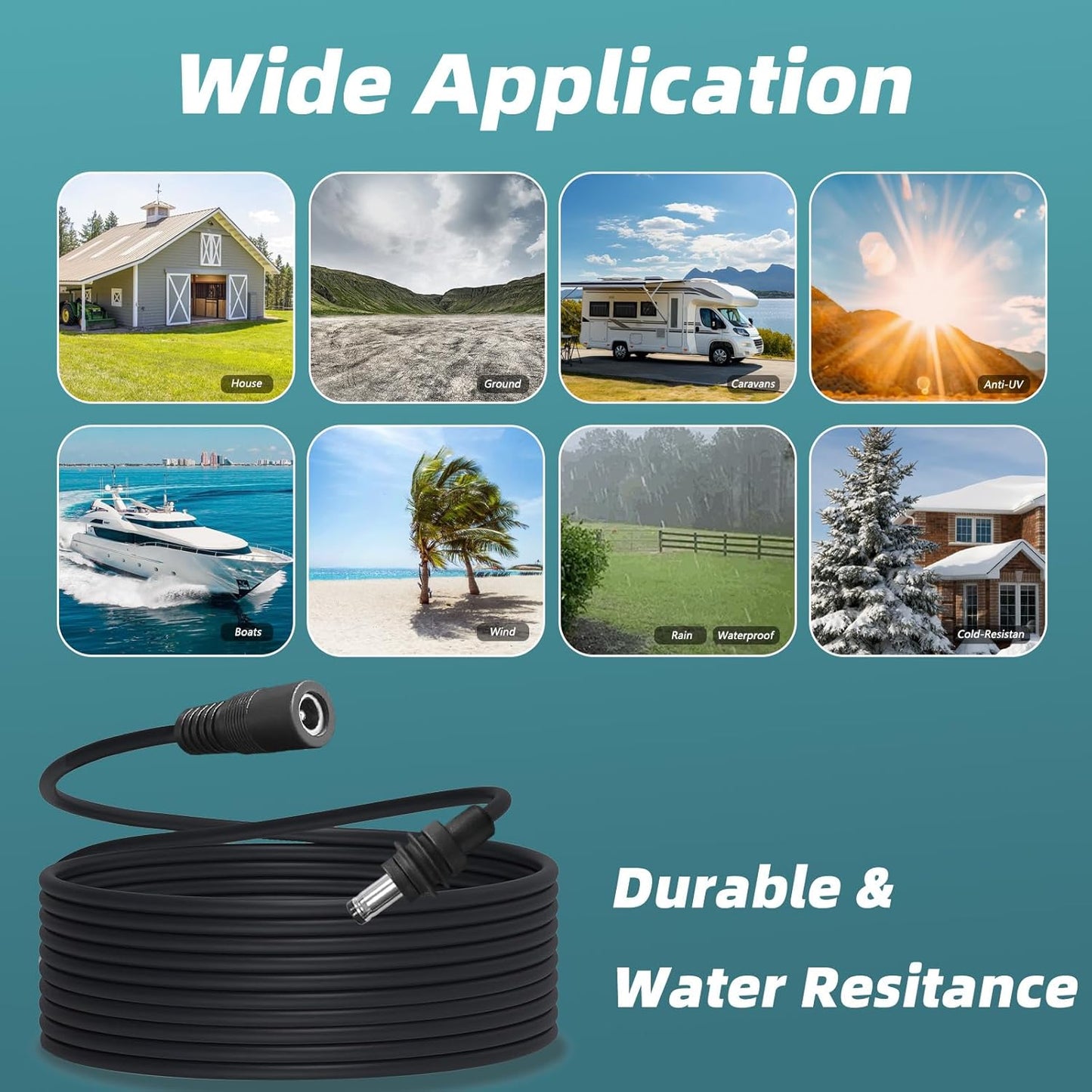 DC5521 Power Extension Cable for Starlink Mini,10FT 25FT 50FT 16AWG DC 5.5mm*2.1mm Cord for Starklink Mini Work with 20V/65W+ PD Source (10FT Female to Male)