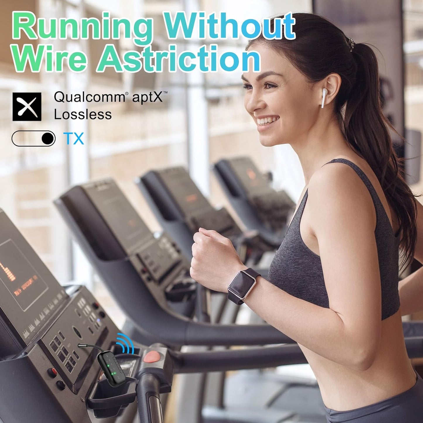 2025 Upgraded Pro Bluetooth 5.4 Transmitter Receiver,2-in-1 Airplane Wireless Adapter for Flight,TV,PC,Gym,Switch,Supports to 2 AirPods/Headphones;Audio AUX Receiver for Car/Home Stereo