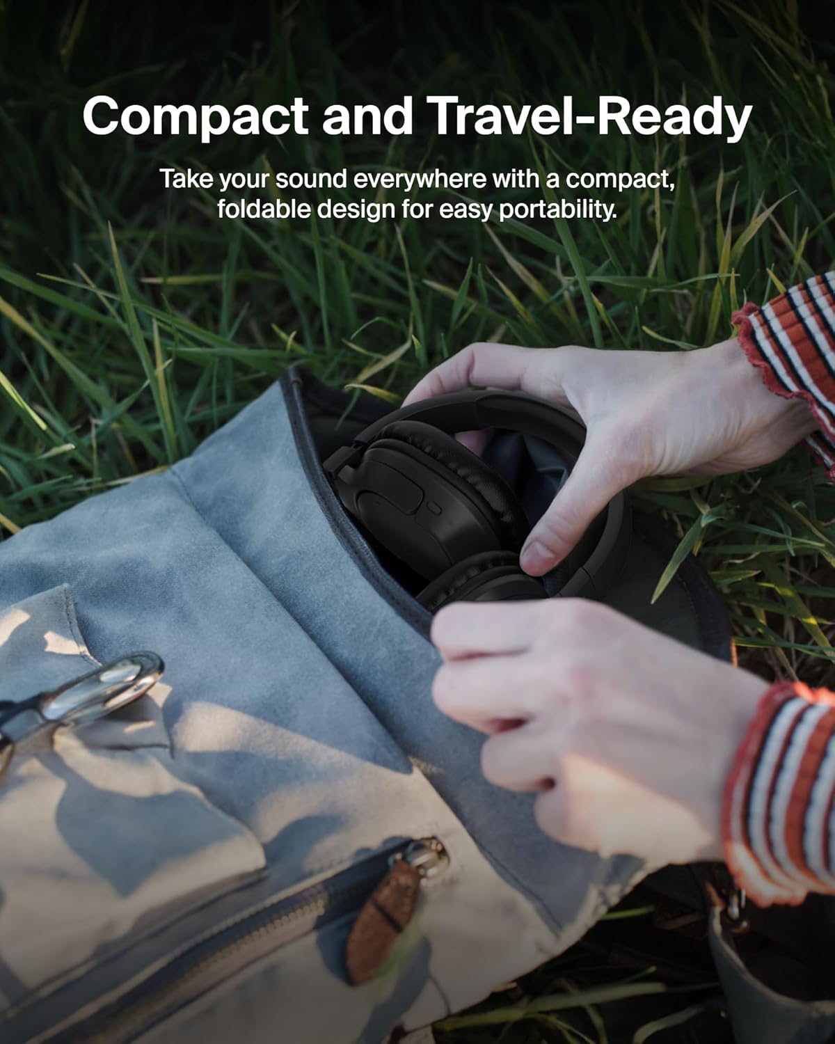 Belkin SoundForm Surround Bluetooth Over-Ear Headphones - Environmental Noise Cancelling Headphones - Wireless w/ 60H Playtime & Soft Ear Cups for iPhone, Galaxy, iPad, Travel, Home, or Office - Black