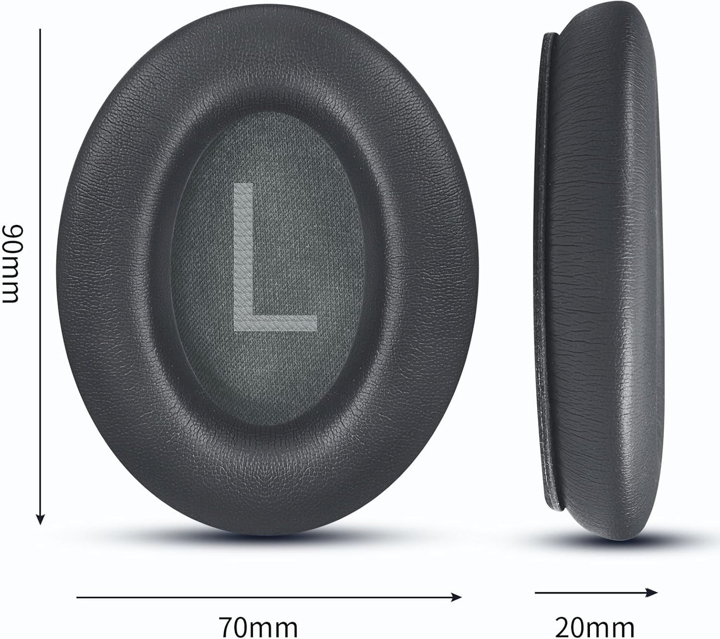 Headphones Replacement Ear Pads, Protein Leather earpad Cushions for Bose QuietComfort 45(QC45) Headphones, Softer Memory Foam - Gray