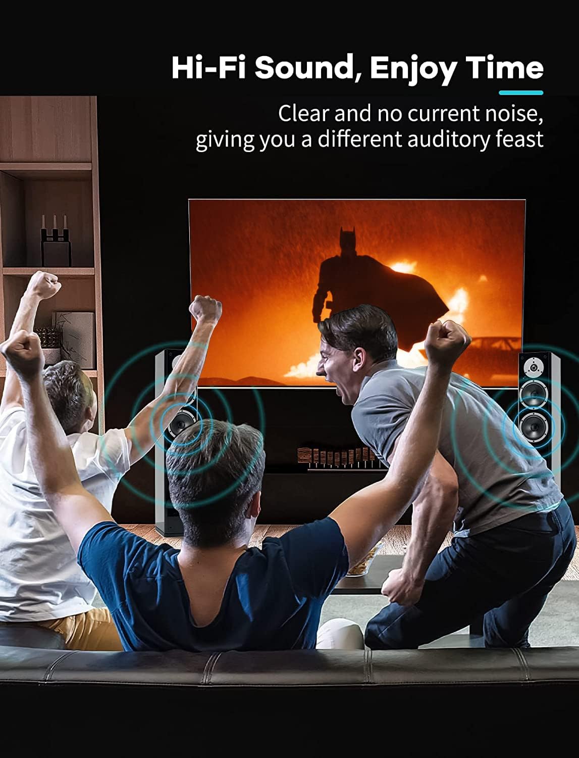 4-Way Stereo L/R Sound Channel Bi-Directional Audio Switcher, 1 in 4 Out or 4 in 1 Out, L/R Sound Channel Audio Switch Splitter RCA Stereo Switch Selector for DVD Stereo Speaker CD Player