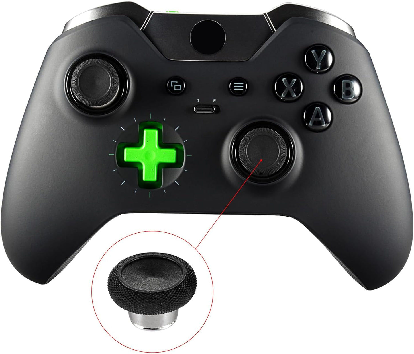 eXtremeRate 8 in 1 Magnetic Metal Thumbsticks for Xbox Series X/S, for Xbox One S/X & PS4 Slim/Pro Controllers with T8H Screwdrivers - Black