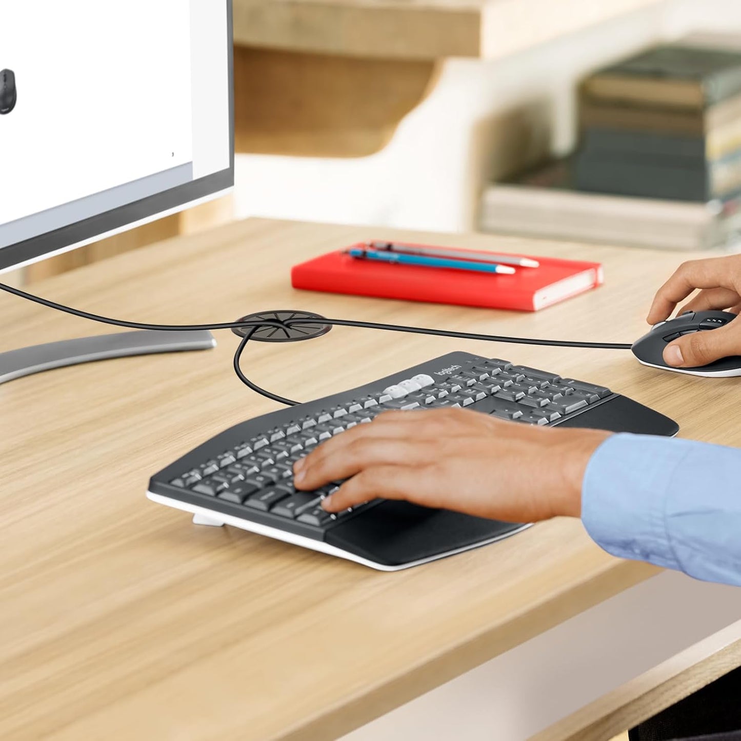 Aifeier ET 1-3/8 Inch Cable Grommets Petal-Shaped Buckle Type Wire Hole Cover for Cord Management and Protection of Cabinet, 5PCS 35mm