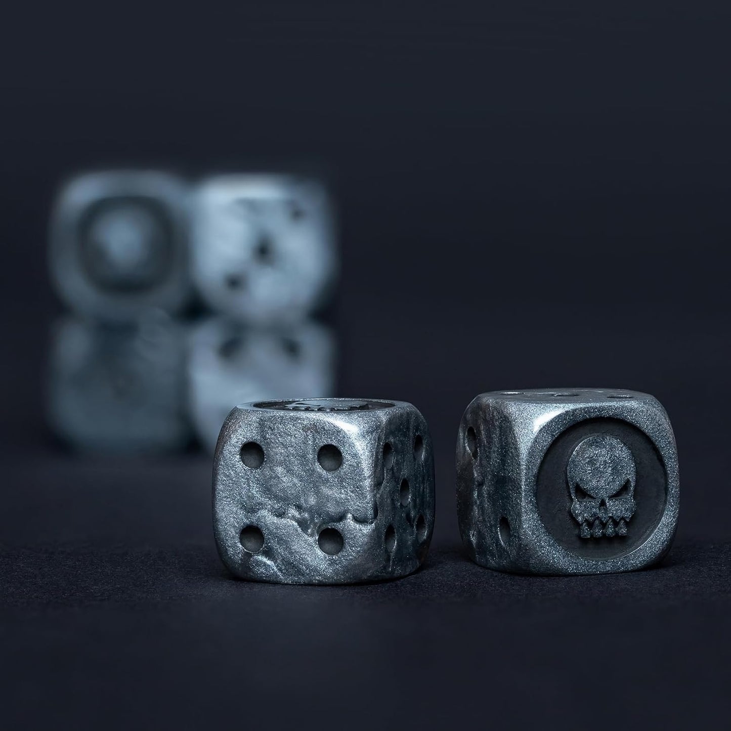D6 Dice Set β 10Γ Six-Sided Resin Dice with Themed Designs β 16mm Tabletop for Wargames, RPGs, MTG, and Board Games (A-Solo Dice, WarSkull Dice Set)